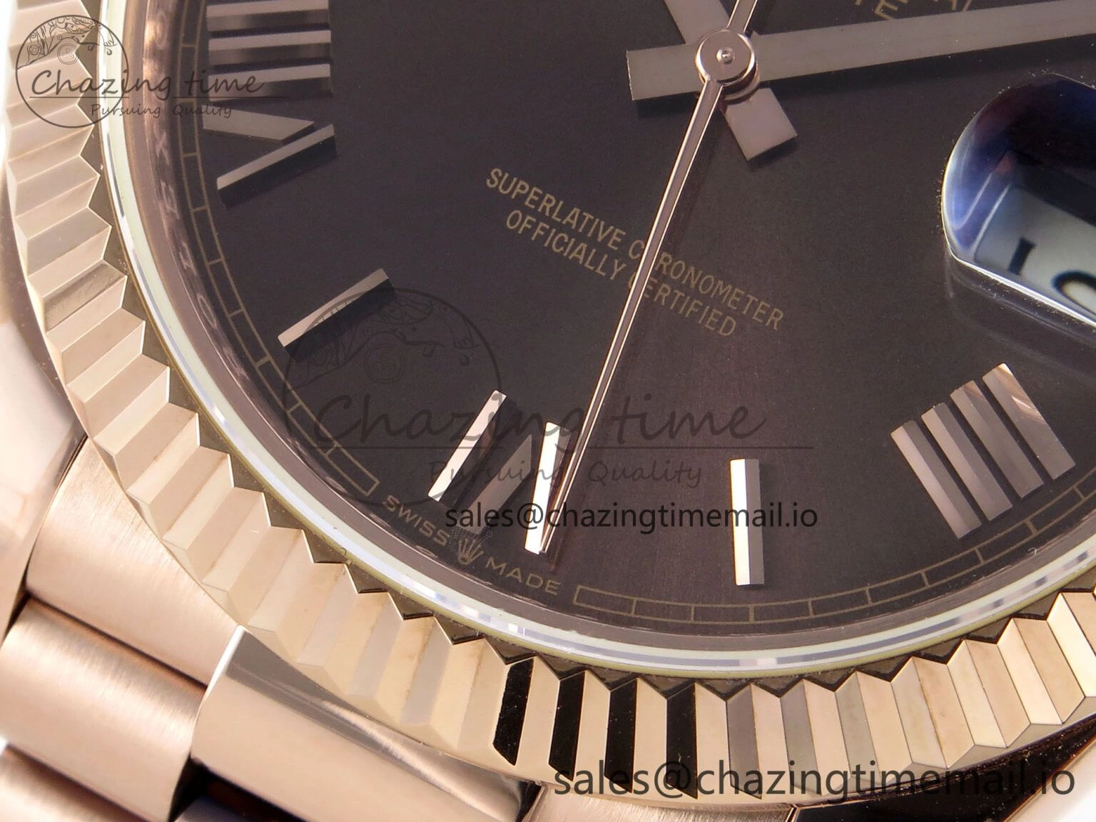 Day Date 40 RG 228235 KF 1:1 Best Edition Brown Roman Dial on President Bracelet VR3255 (Gain Weight)