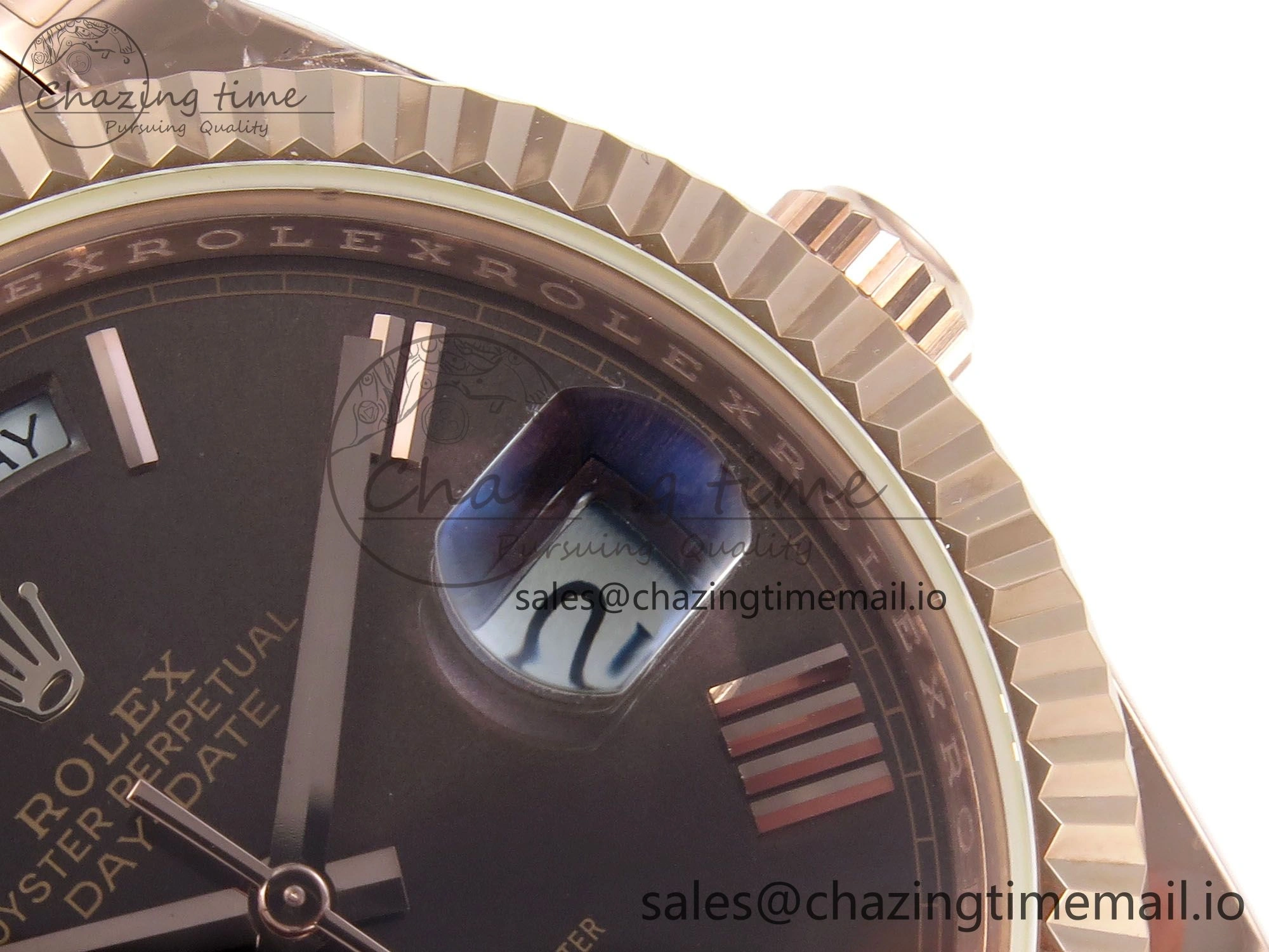 Day Date 40 RG 228235 KF 1:1 Best Edition Brown Roman Dial on President Bracelet VR3255 (Gain Weight)