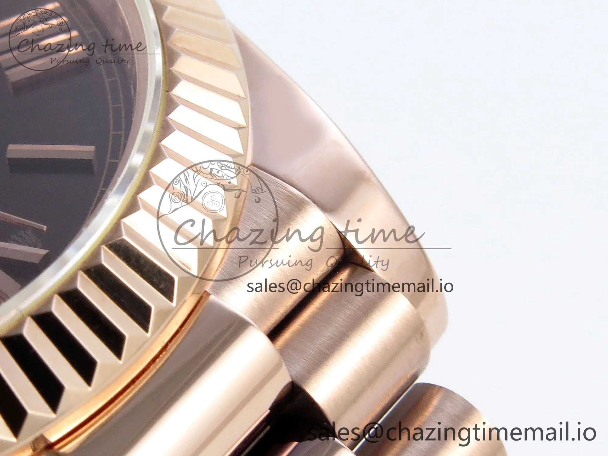 Day Date 40 RG 228235 KF 1:1 Best Edition Brown Roman Dial on President Bracelet VR3255 (Gain Weight)