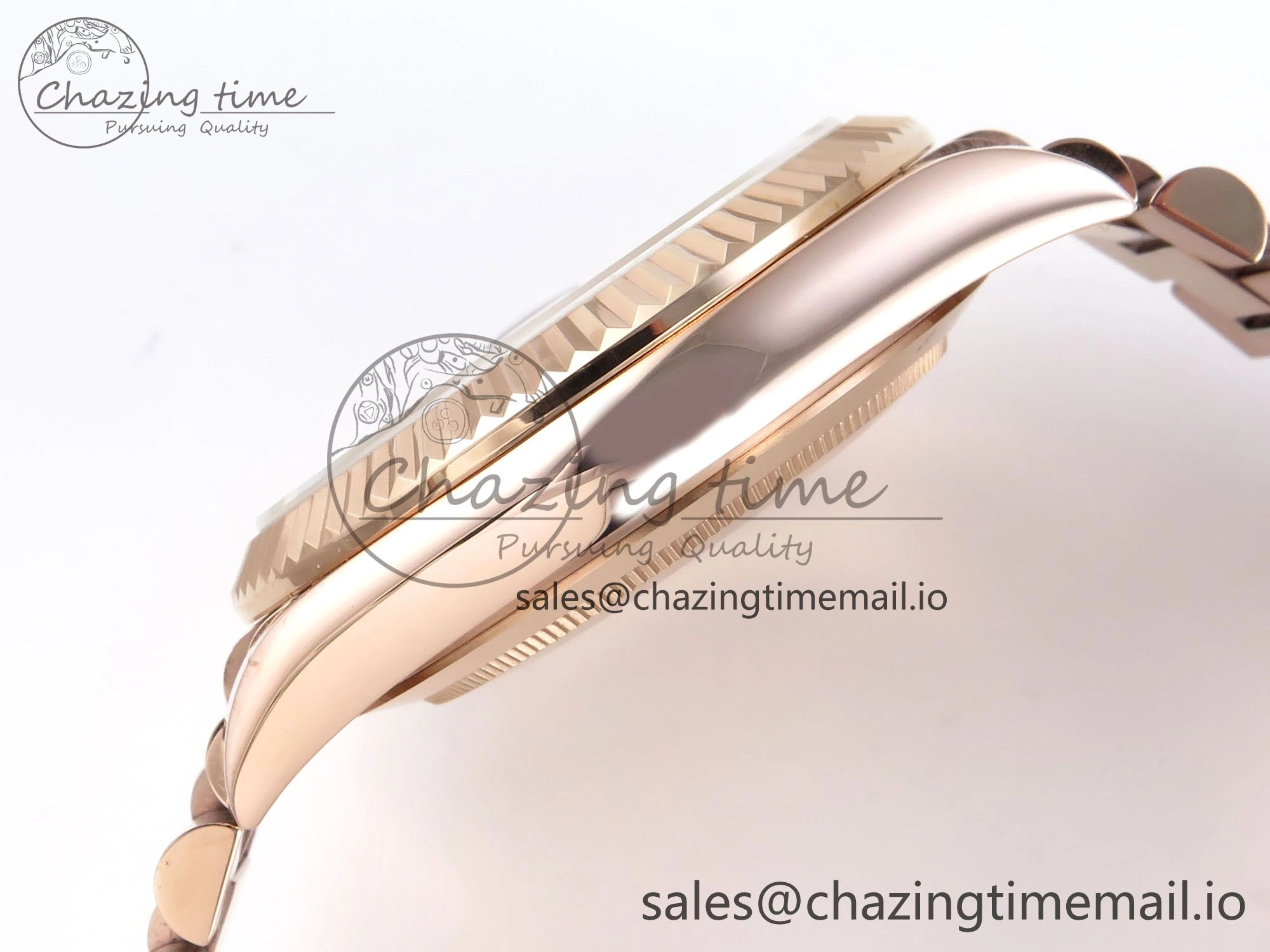 Day Date 40 RG 228235 KF 1:1 Best Edition RG Crystal Dial on President Bracelet VR3255 (Gain Weight)
