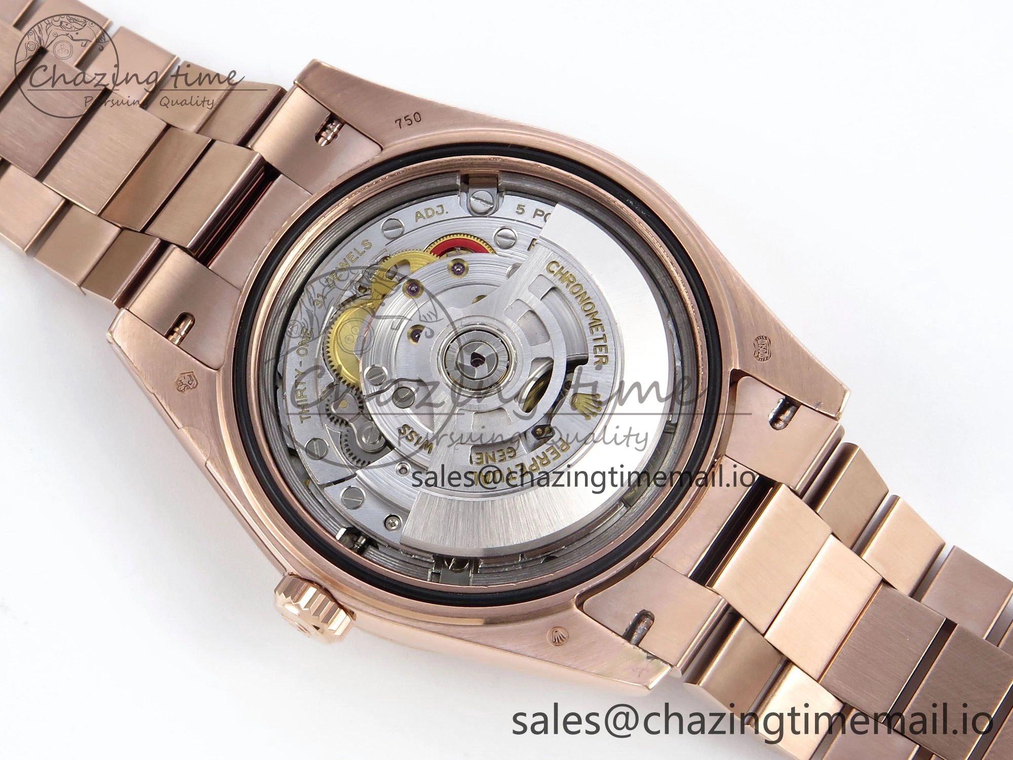 Day Date 40 RG 228235 KF 1:1 Best Edition RG Crystal Dial on President Bracelet VR3255 (Gain Weight)