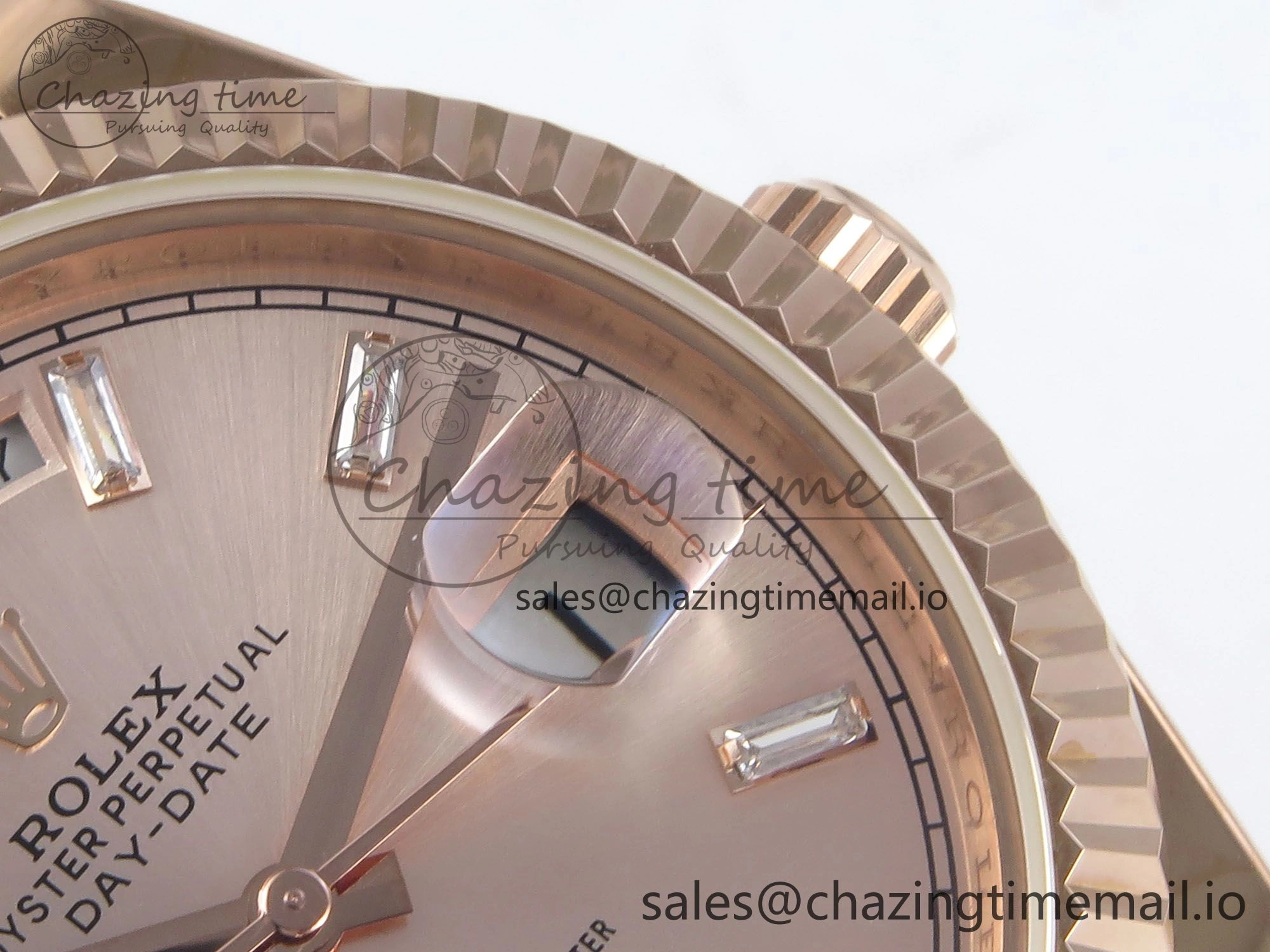 Day Date 40 RG 228235 KF 1:1 Best Edition RG Crystal Dial on President Bracelet VR3255 (Gain Weight)
