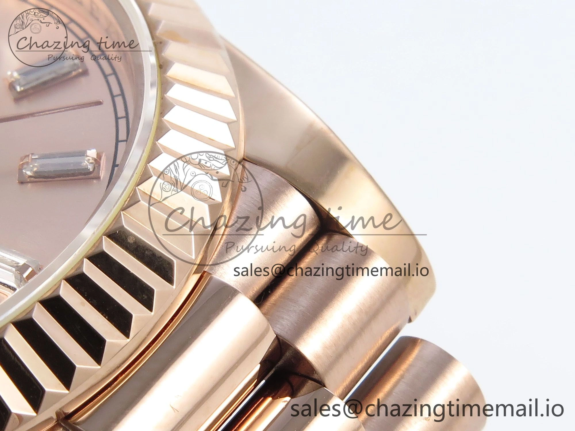 Day Date 40 RG 228235 KF 1:1 Best Edition RG Crystal Dial on President Bracelet VR3255 (Gain Weight)