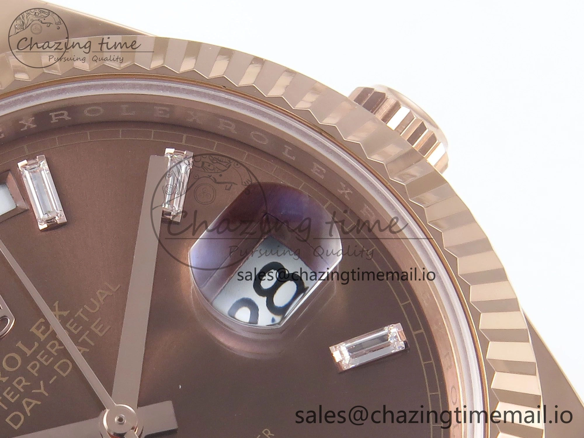 Day Date 40 RG 228235 Noob 1:1 Best Edition Brown Crystal Dial on President Bracelet A2836 (Gain Weight)