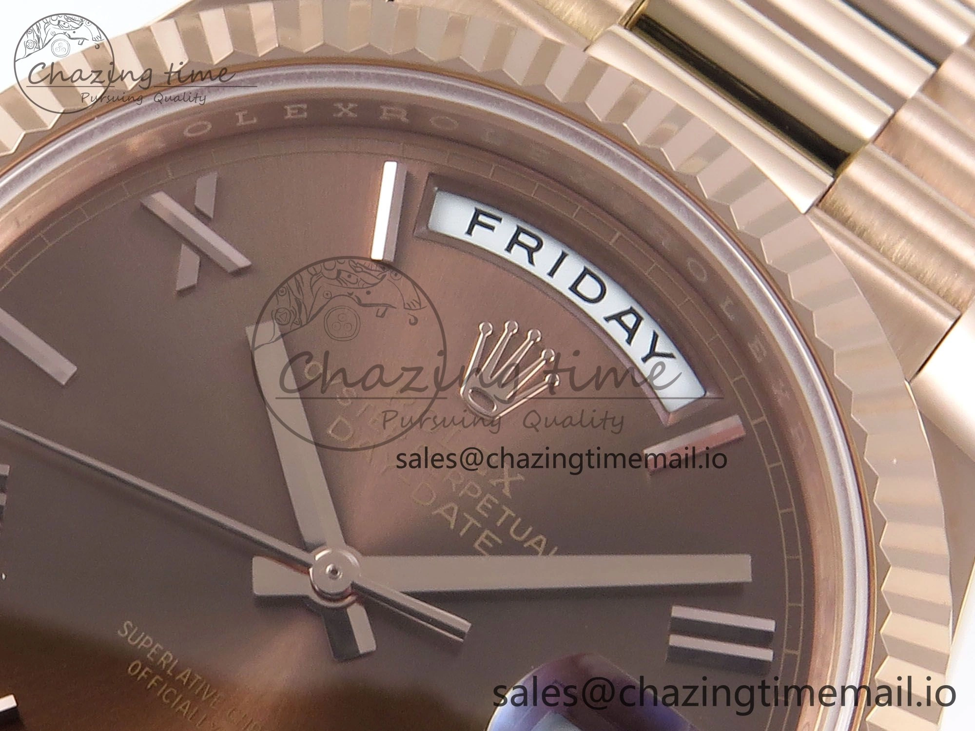Day Date 40 RG 228235 Noob 1:1 Best Edition Brown Roman Dial on President Bracelet A2836 (Gain Weight)