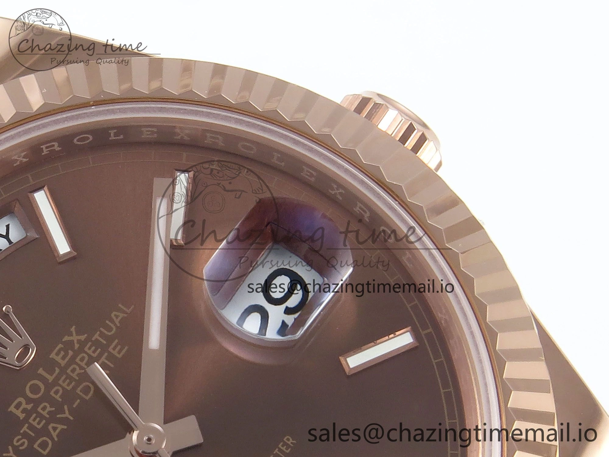 Day Date 40 RG 228235 Noob 1:1 Best Edition Brown Stick Dial on President Bracelet A2836 (Gain Weight)
