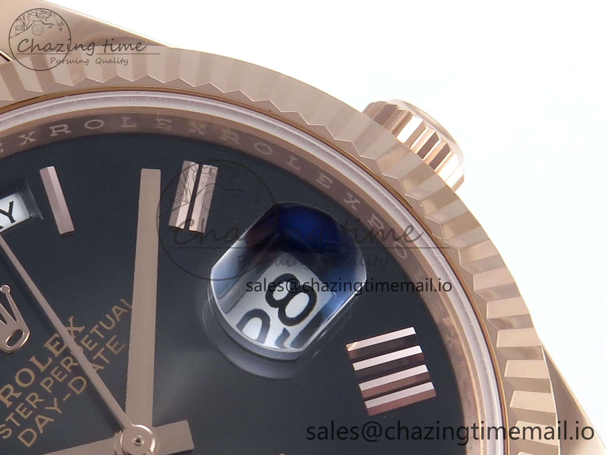 Day Date 40 RG 228235 Noob 1:1 Best Edition Dark Gray Roman Dial on President Bracelet A2836 (Gain Weight)