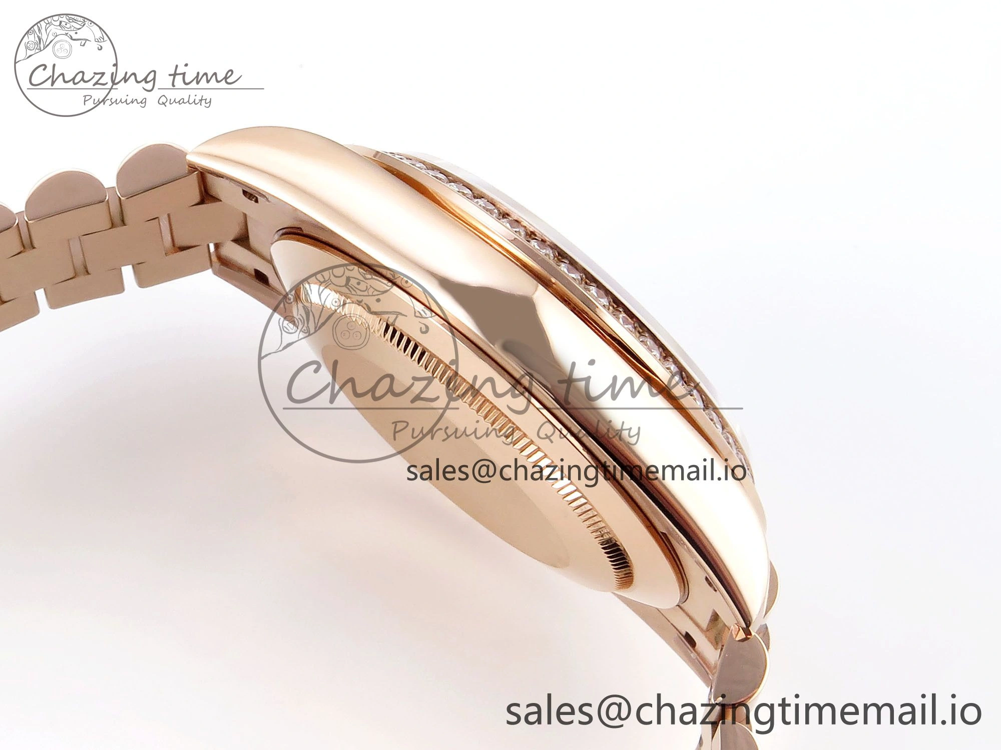 Day Date 40 RG 228235 QF 1:1 Best Edition Blue Dial Crystal Markers on President Bracelet VR2836