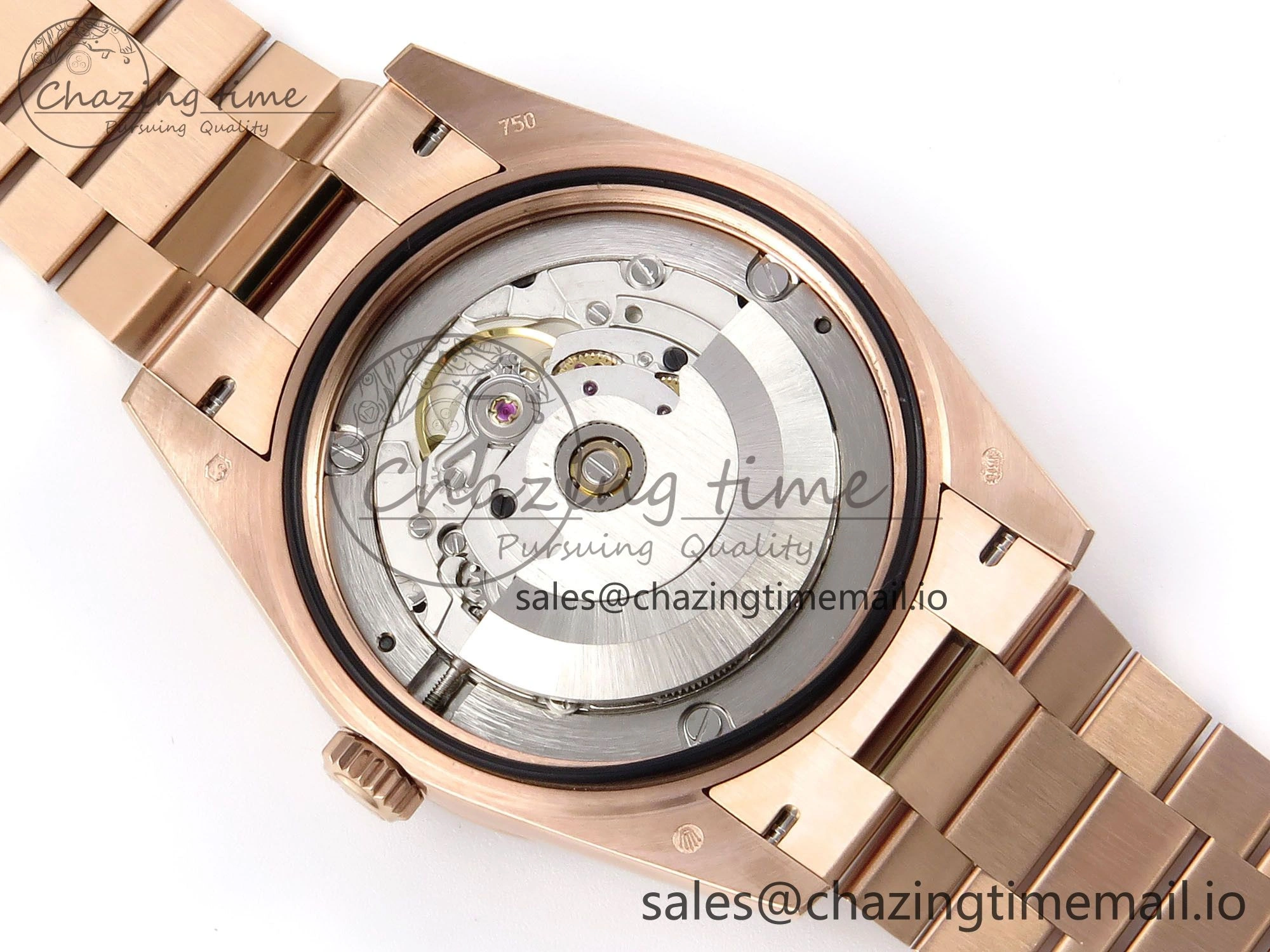 Day Date 40 RG 228235 QF 1:1 Best Edition Blue Dial Crystal Markers on President Bracelet VR2836