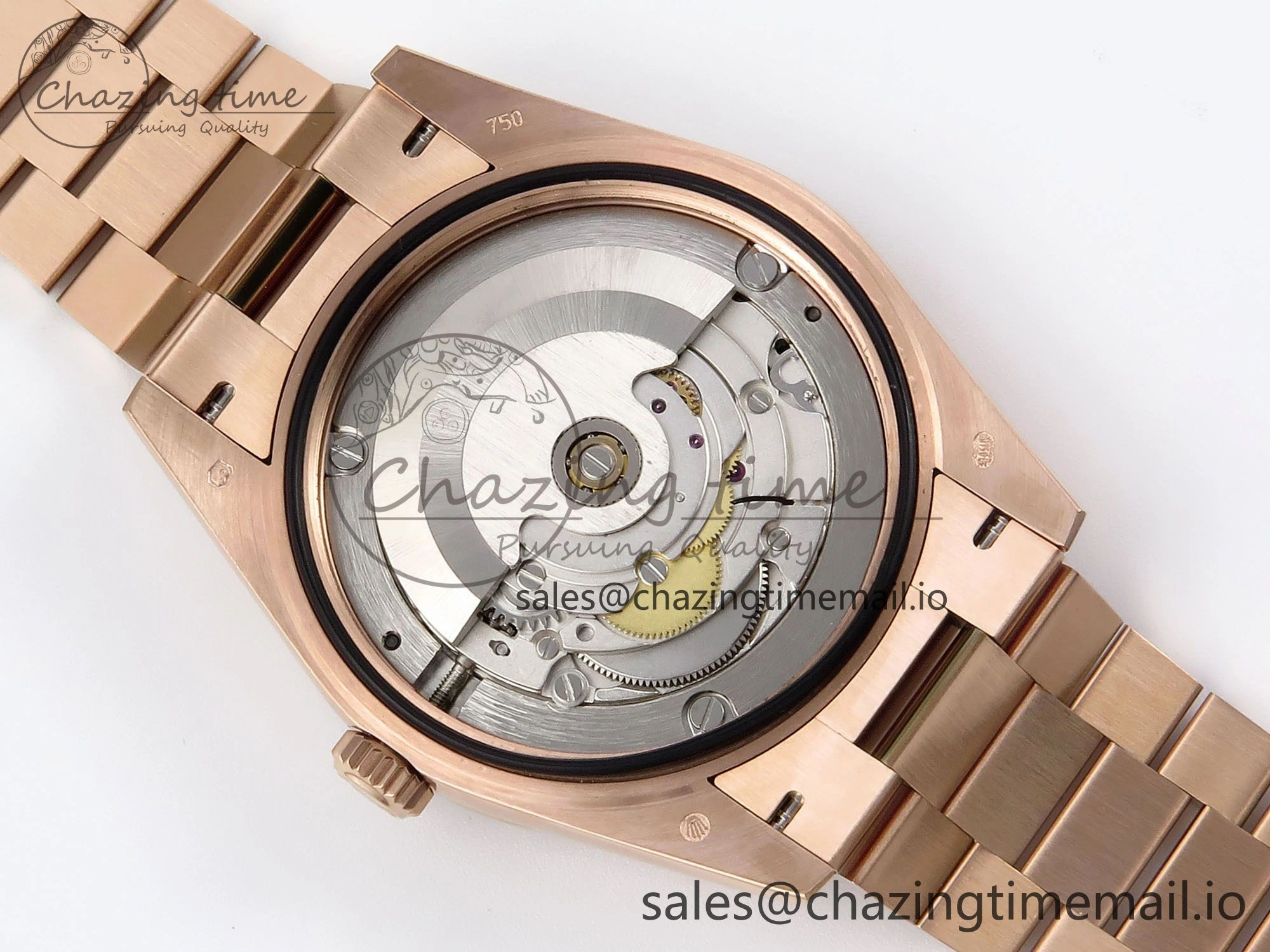 Day Date 40 RG 228235 QF 1:1 Best Edition Blue Dial Crystal Markers on President Bracelet VR2836