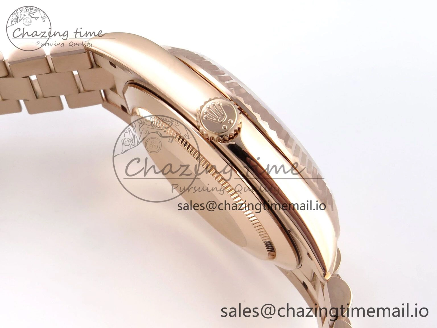 Day Date 40 RG 228235 QF 1:1 Best Edition Diamonds Bezel Blue Dial Crystal Markers on President Bracelet VR2836
