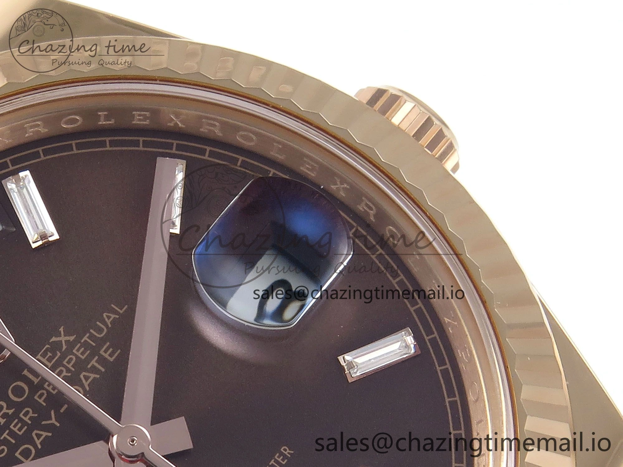 Day Date 40 RG 228235 THBF 1:1 Best Edition Black Crystal Dial on President Bracelet VR3255 V3 (Gain Weight)