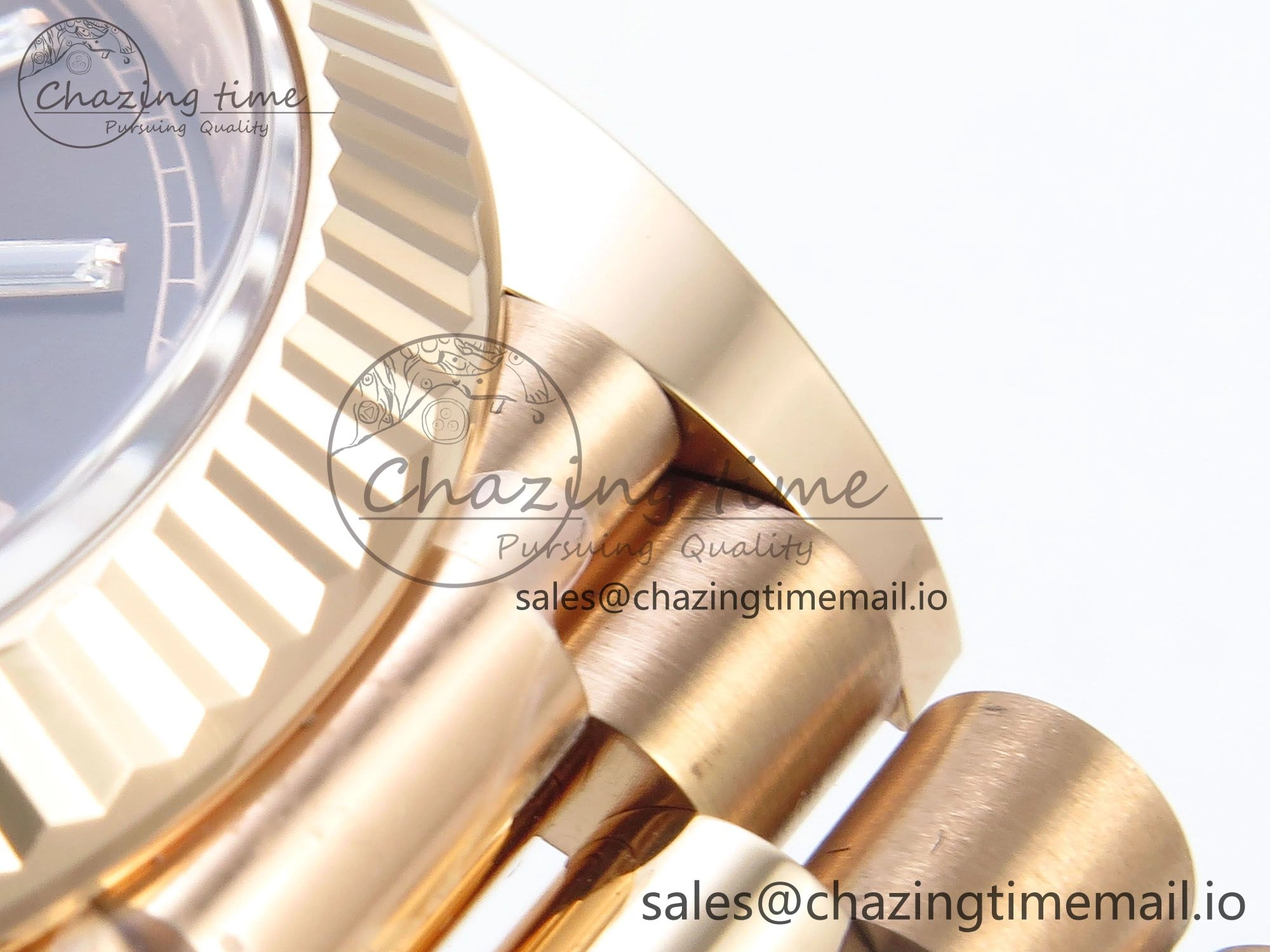 Day Date 40 RG 228235 THBF 1:1 Best Edition Black Crystal Dial on President Bracelet VR3255 V3 (Gain Weight)