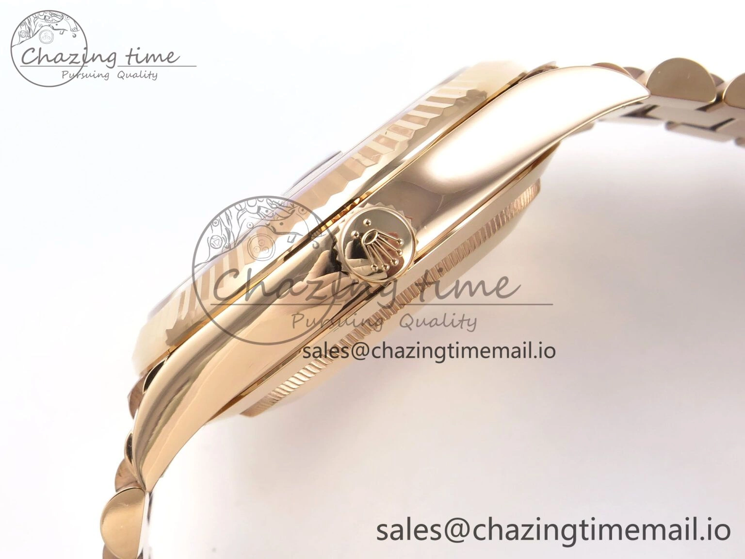Day Date 40 RG 228235 THBF 1:1 Best Edition Black Crystal Dial on President Bracelet VR3255 V3 (Gain Weight)