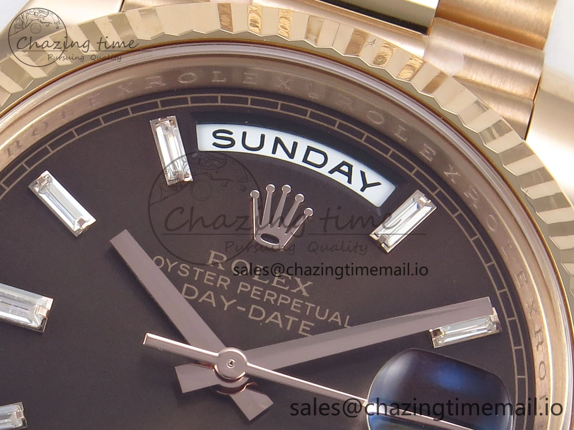 Day Date 40 RG 228235 THBF 1:1 Best Edition Black Crystal Dial on President Bracelet VR3255 V3 (Gain Weight)