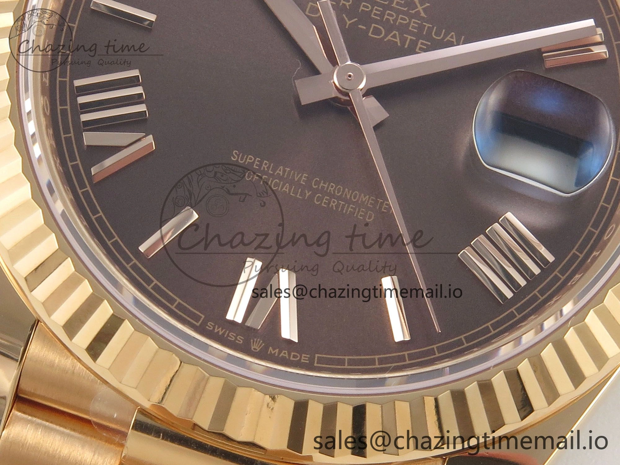 Day Date 40 RG 228235 THBF 1:1 Best Edition Brown Roman Dial on President Bracelet VR3255 V3 (Gain Weight)