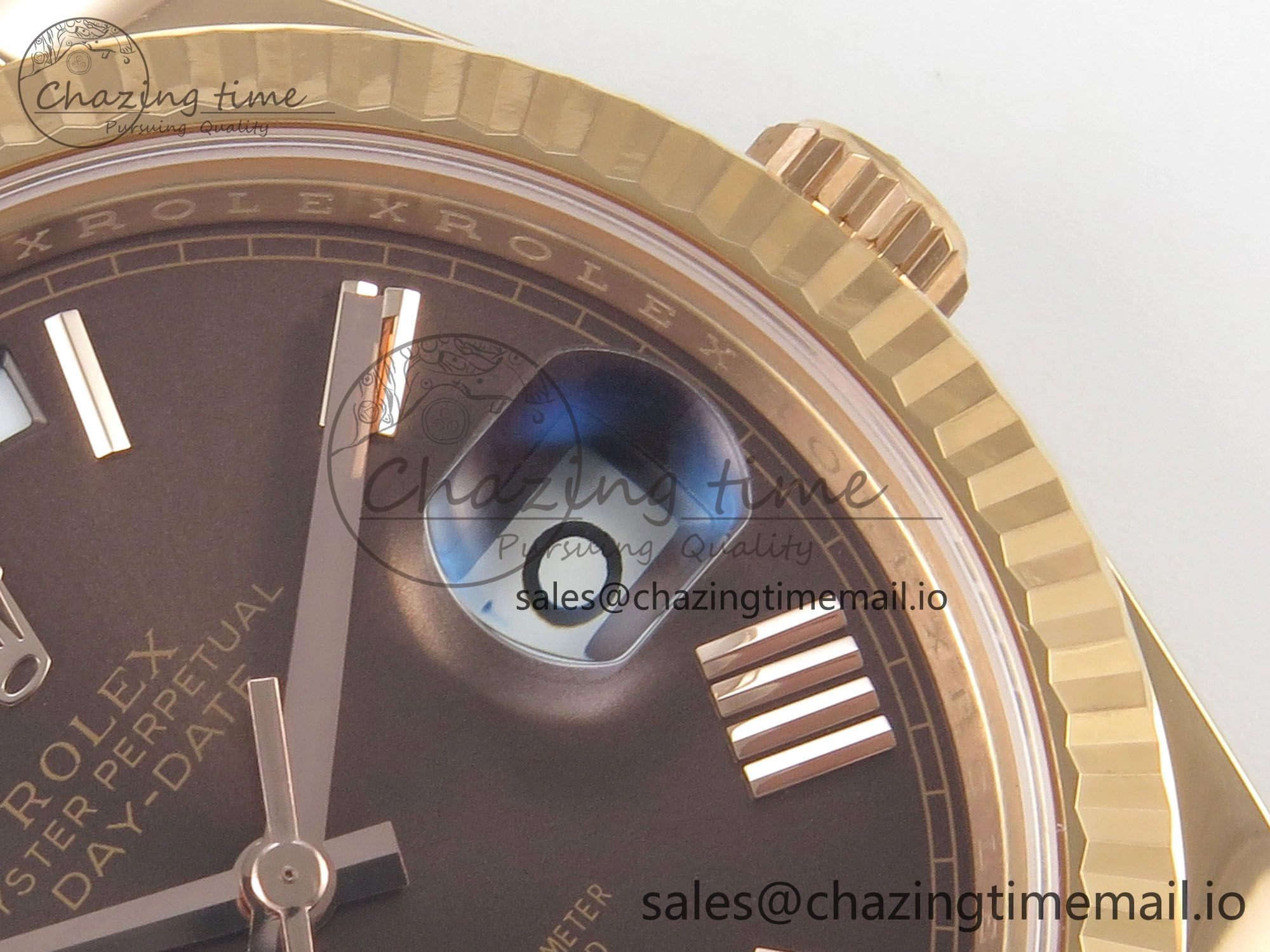Day Date 40 RG 228235 THBF 1:1 Best Edition Brown Roman Dial on President Bracelet VR3255 V3 (Gain Weight)