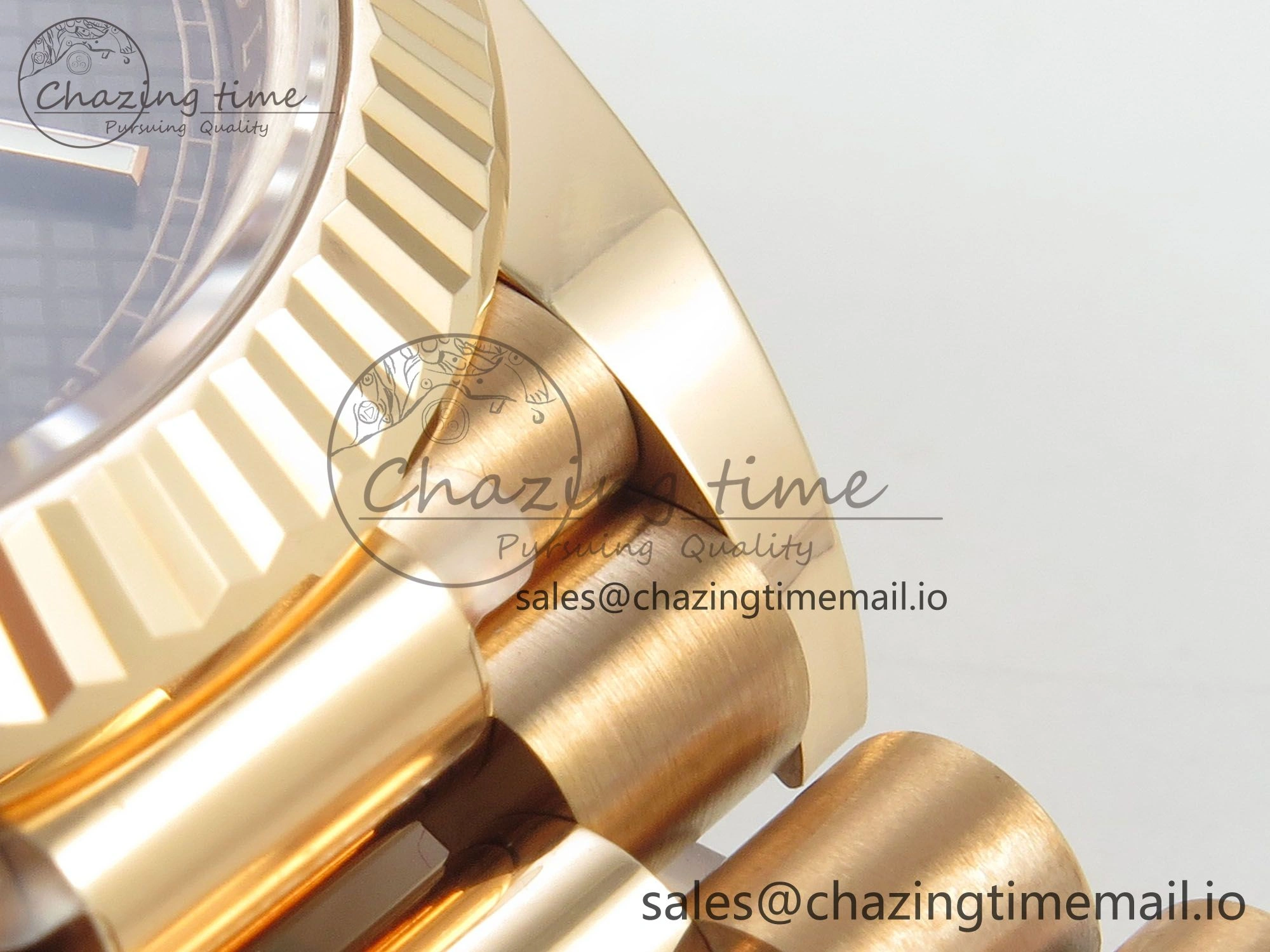 Day Date 40 RG 228235 THBF 1:1 Best Edition Brown Textured Marker Dial on President Bracelet VR3255 V3 (Gain Weight)