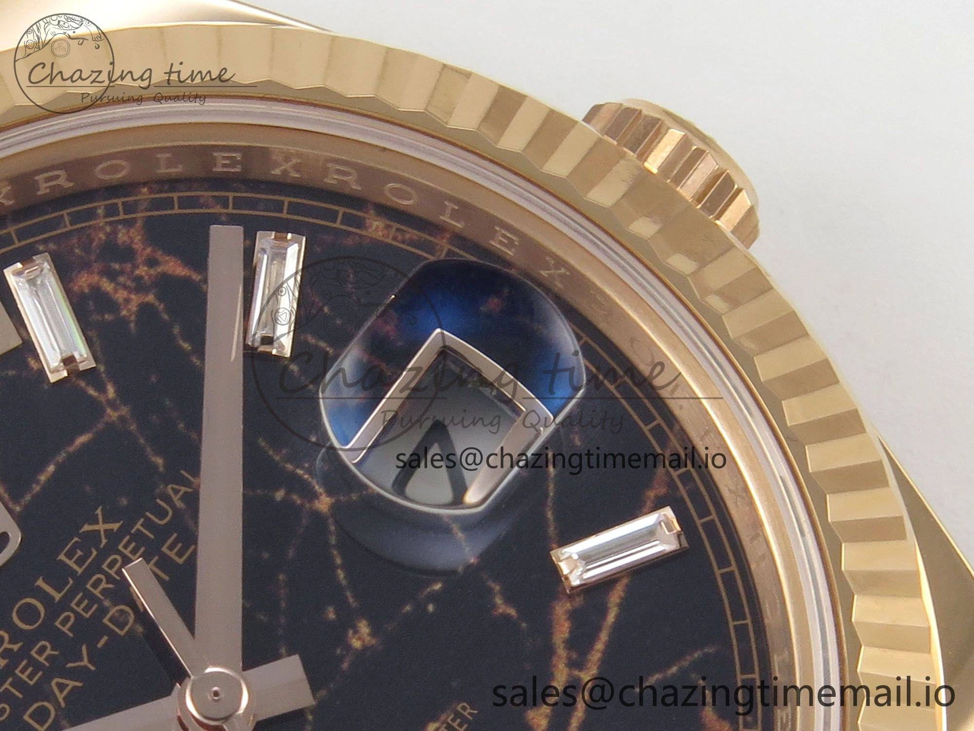 Day Date 40 RG 228235 THBF 1:1 Best Edition Eisenkiesel Crystal Dial on President Bracelet VR3255 V3 (Gain Weight)