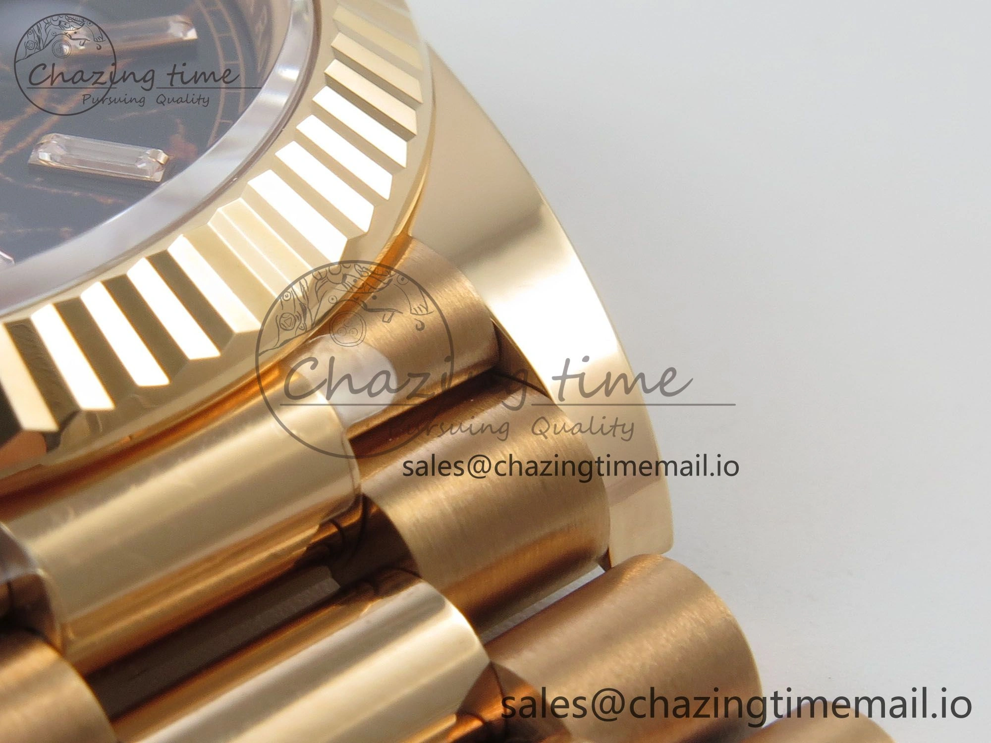 Day Date 40 RG 228235 THBF 1:1 Best Edition Eisenkiesel Crystal Dial on President Bracelet VR3255 V3 (Gain Weight)