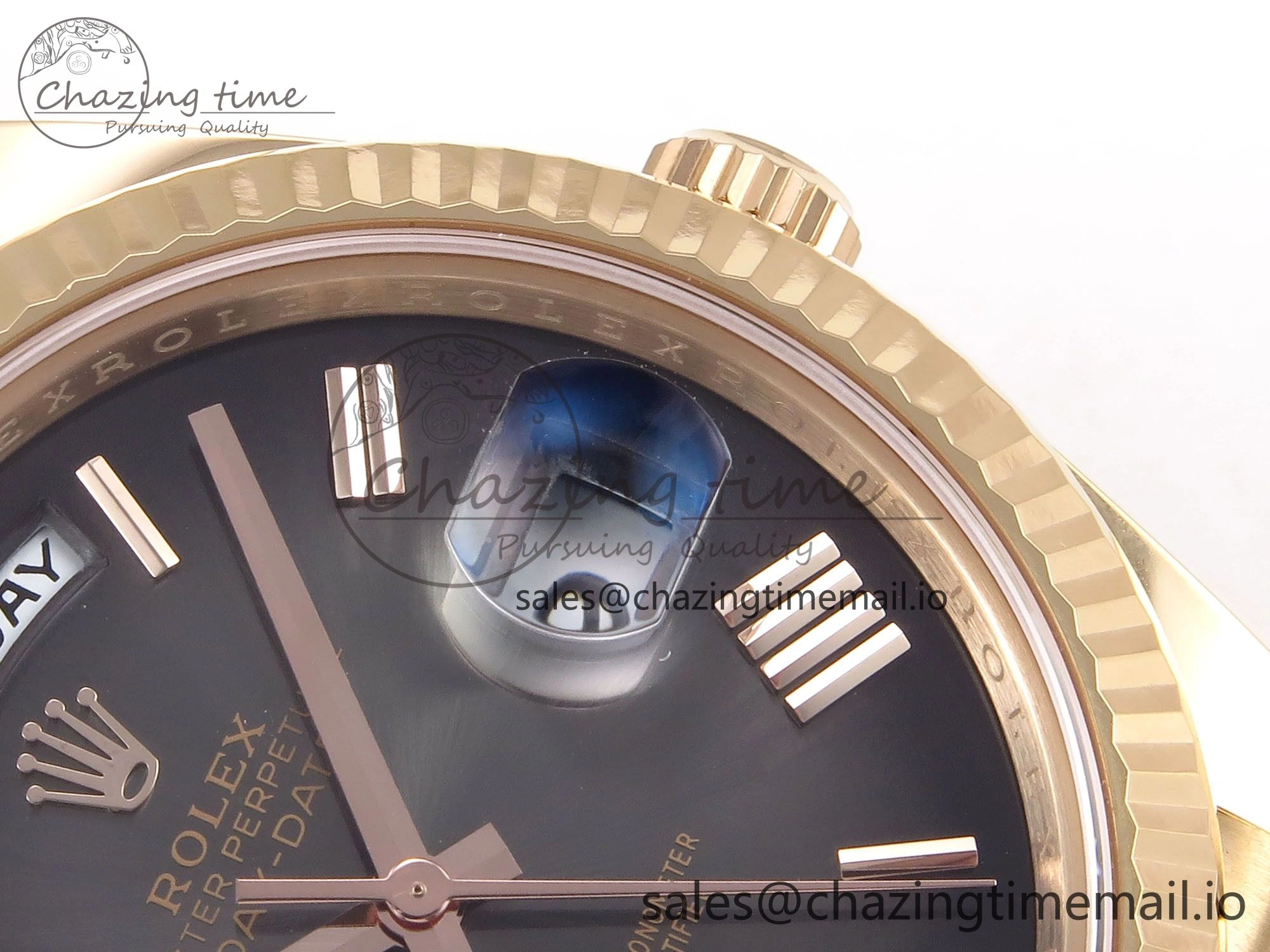 Day Date 40 RG 228235 THBF 1:1 Best Edition Gray Ombre Roman Dial on President Bracelet VR3255 (Gain Weight)
