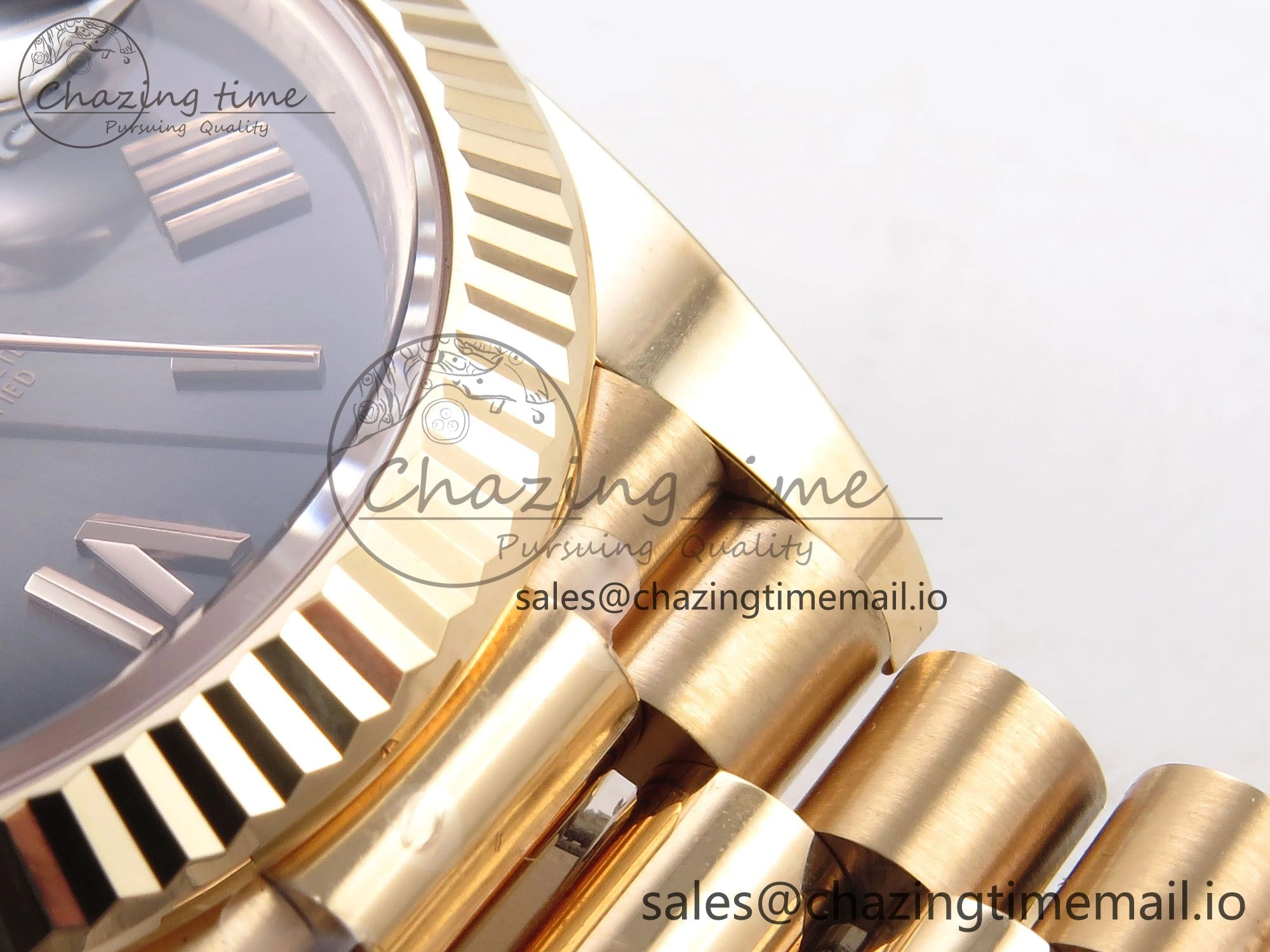 Day Date 40 RG 228235 THBF 1:1 Best Edition Gray Ombre Roman Dial on President Bracelet VR3255 (Gain Weight)