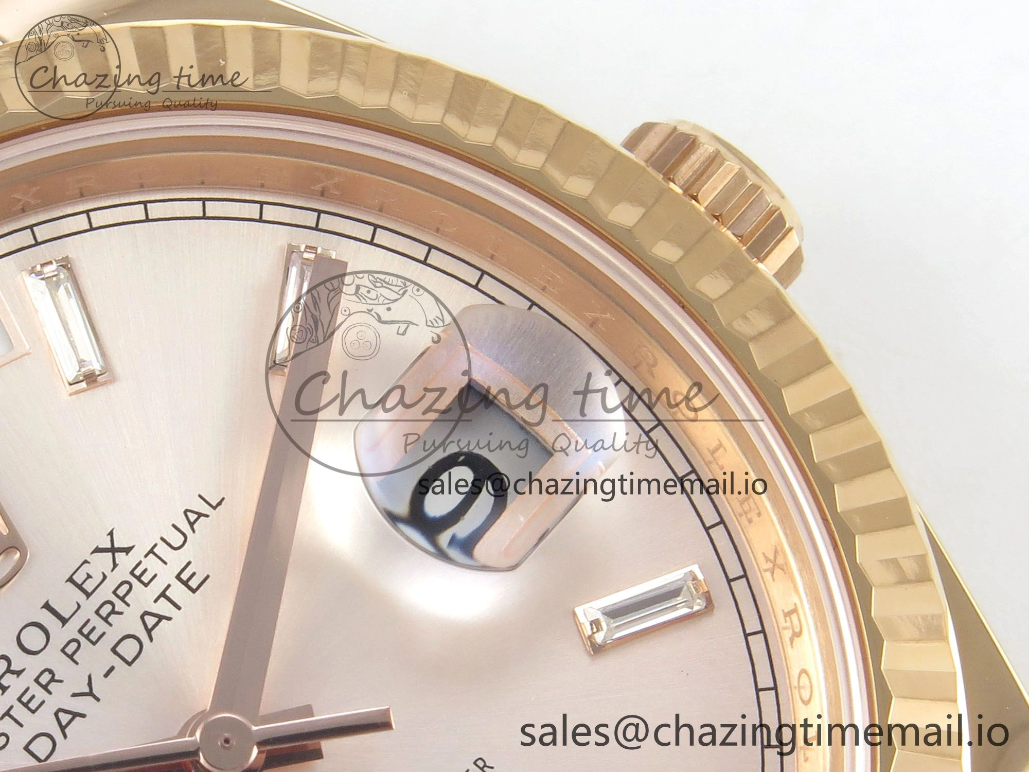 Day Date 40 RG 228235 THBF 1:1 Best Edition RG Crystal Dial on President Bracelet VR3255 V3 (Gain Weight)