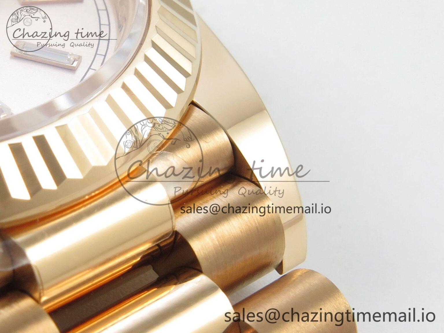Day Date 40 RG 228235 THBF 1:1 Best Edition RG Crystal Dial on President Bracelet VR3255 V3 (Gain Weight)