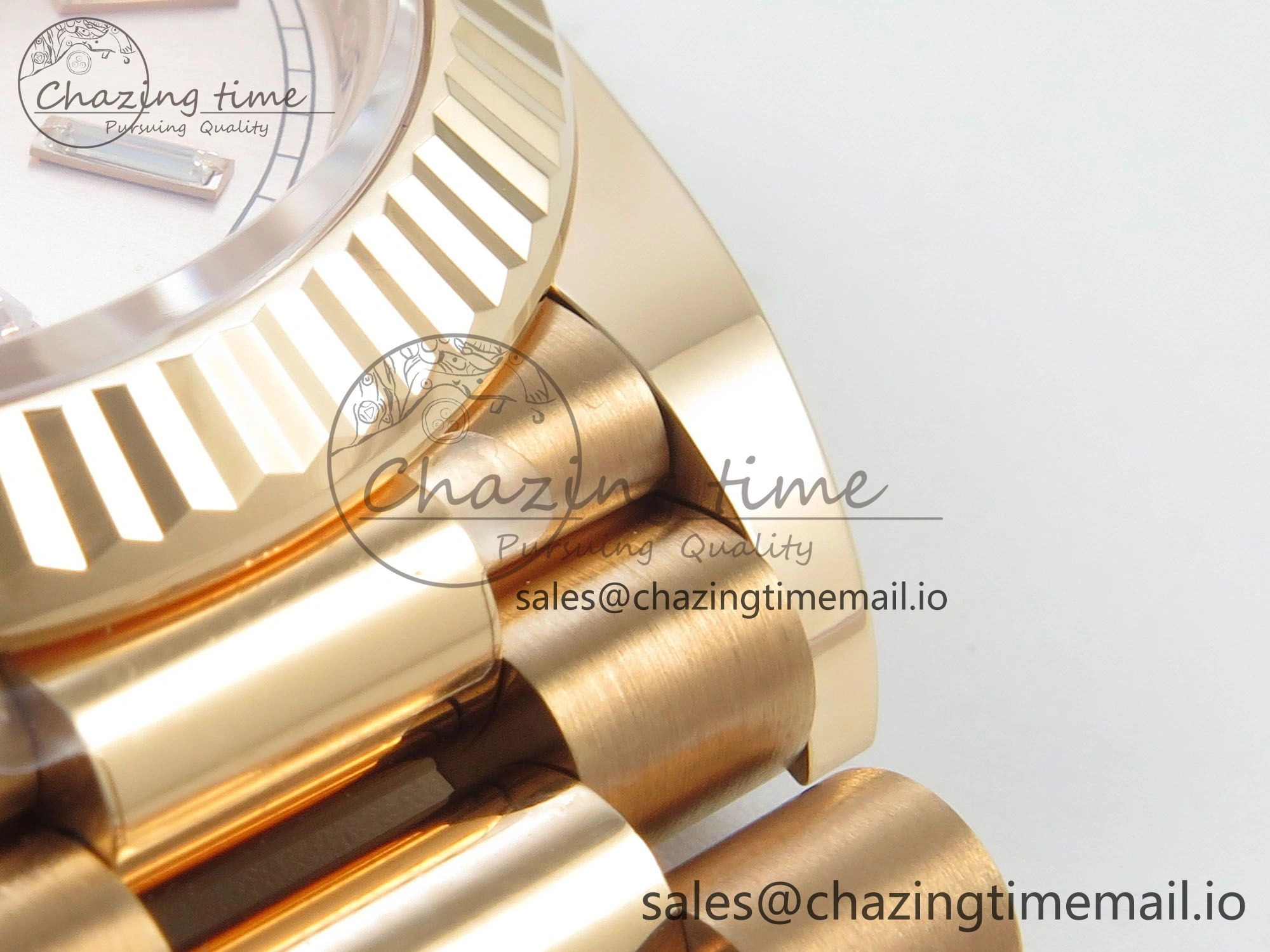 Day Date 40 RG 228235 THBF 1:1 Best Edition RG Crystal Dial on President Bracelet VR3255 V3 (Gain Weight)