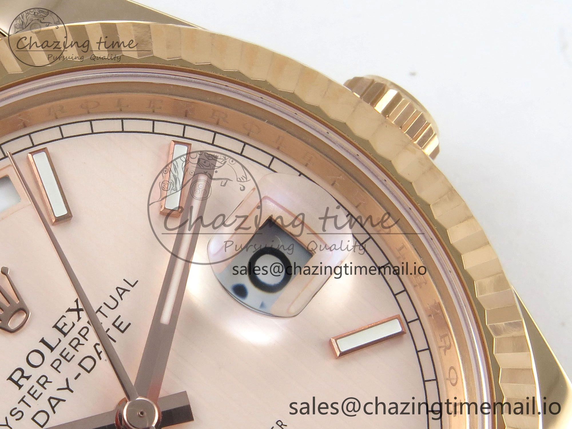 Day Date 40 RG 228235 THBF 1:1 Best Edition RG Marker Dial on President Bracelet VR3255 V3 (Gain Weight)