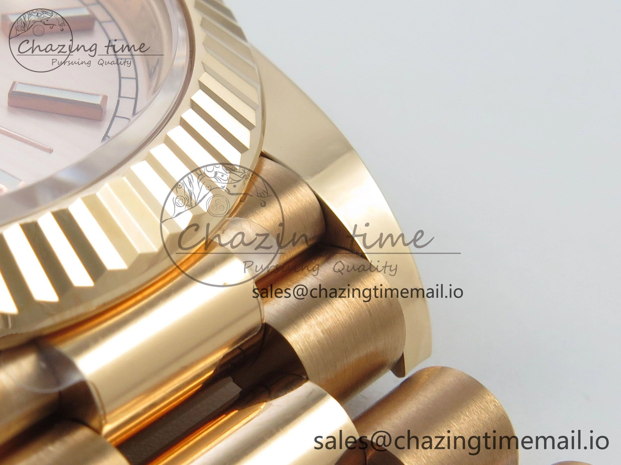 Day Date 40 RG 228235 THBF 1:1 Best Edition RG Marker Dial on President Bracelet VR3255 V3 (Gain Weight)