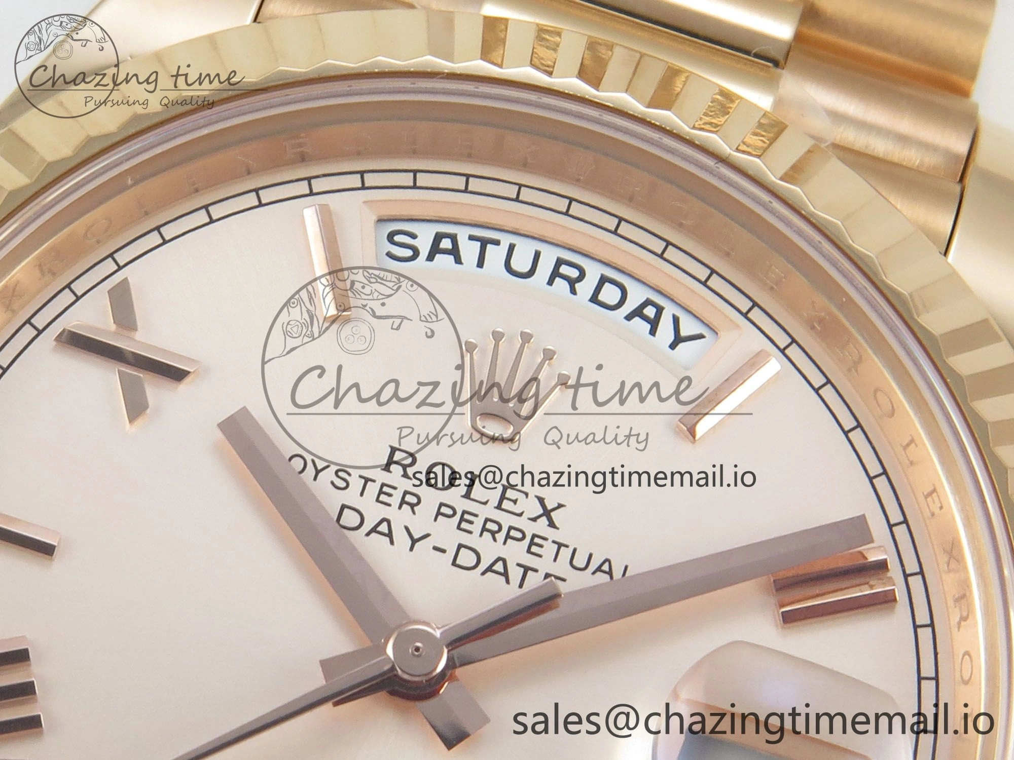 Day Date 40 RG 228235 THBF 1:1 Best Edition RG Roman Dial on President Bracelet VR3255 V3 (Gain Weight)