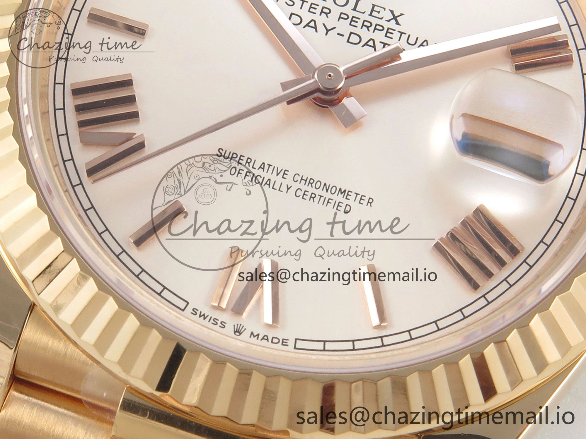 Day Date 40 RG 228235 THBF 1:1 Best Edition RG Roman Dial on President Bracelet VR3255 V3 (Gain Weight)