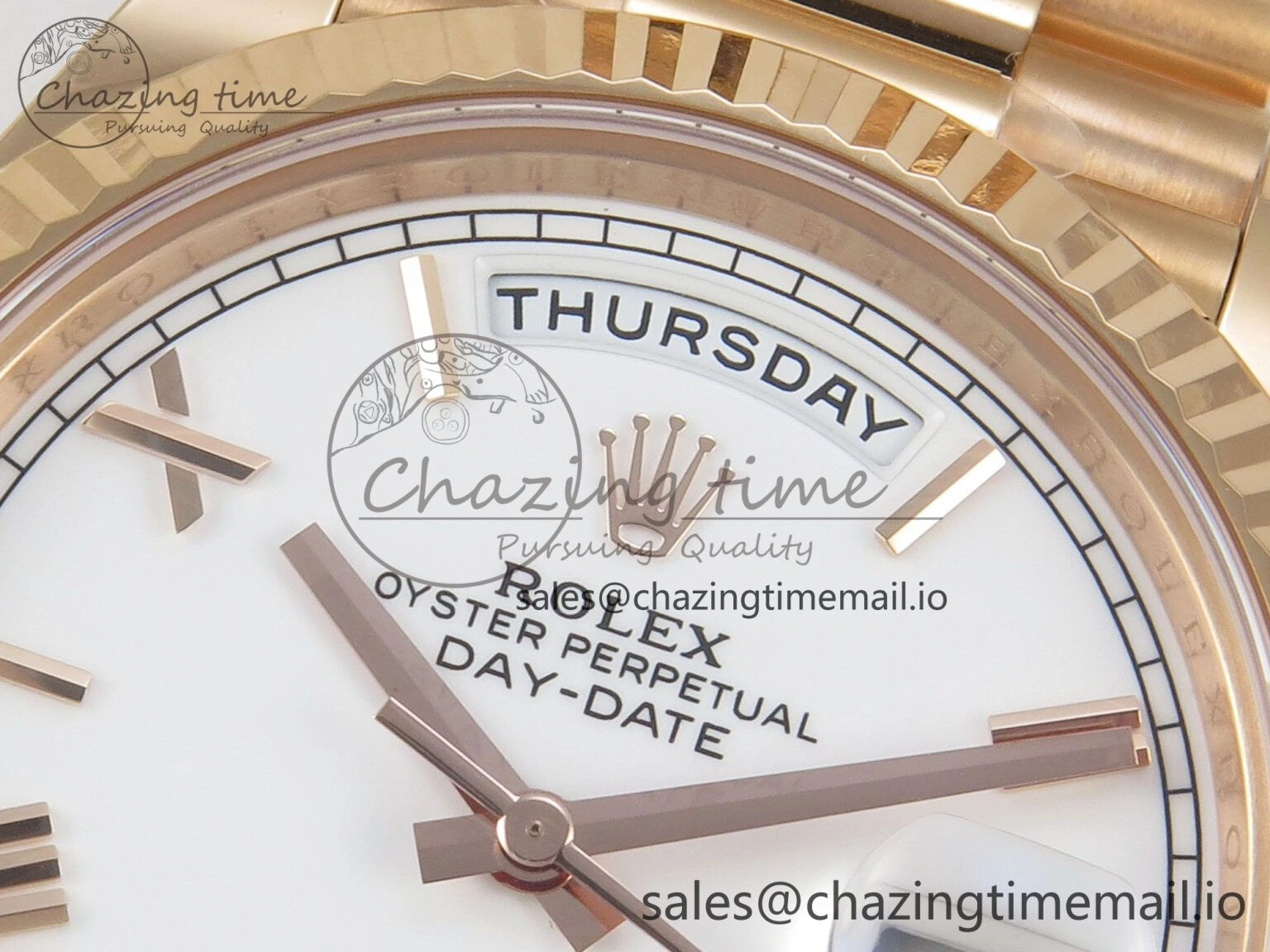 Day Date 40 RG 228235 THBF 1:1 Best Edition White Roman Dial on President Bracelet VR3255 V3 (Gain Weight)