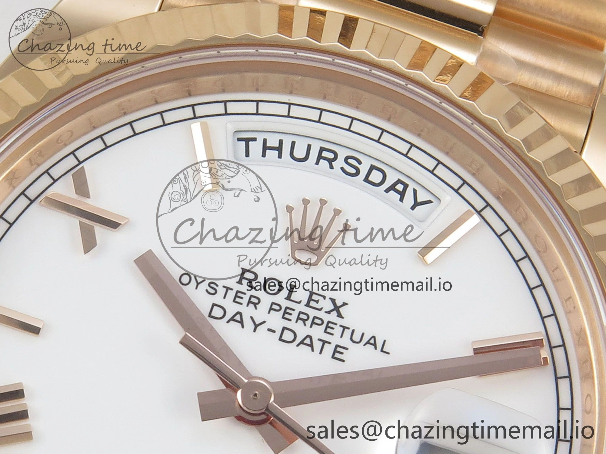 Day Date 40 RG 228235 THBF 1:1 Best Edition White Roman Dial on President Bracelet VR3255 V3 (Gain Weight)