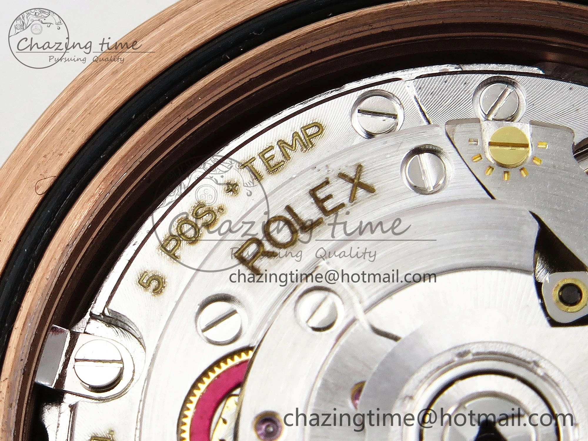 Day Date 40 RG JDF 904L Steel Brown Textured Stick Dial on President Bracelet VR3255 V3 (Gain Weight)