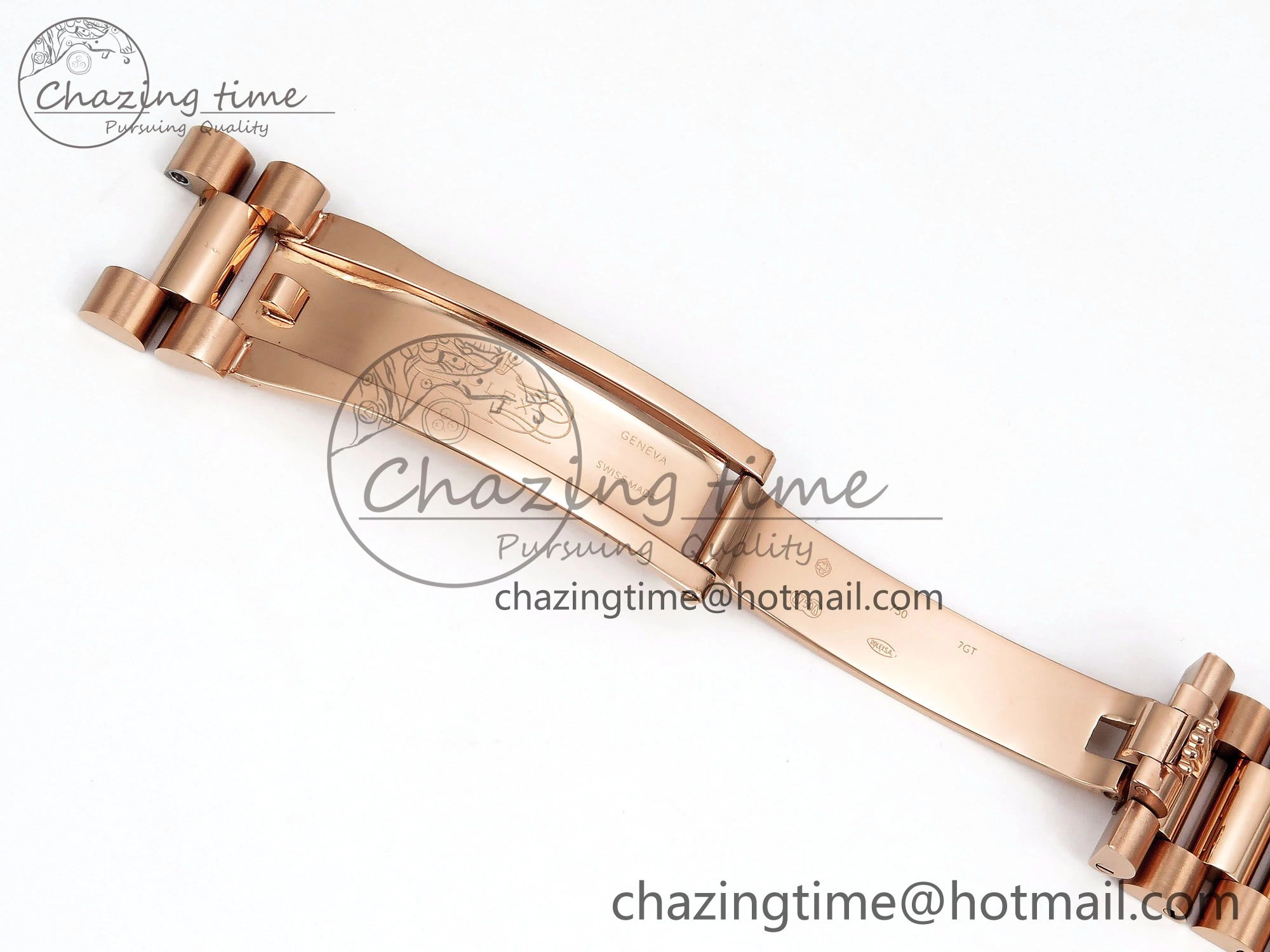 Day Date 40 RG JDF 904L Steel Brown Textured Stick Dial on President Bracelet VR3255 V3 (Gain Weight)