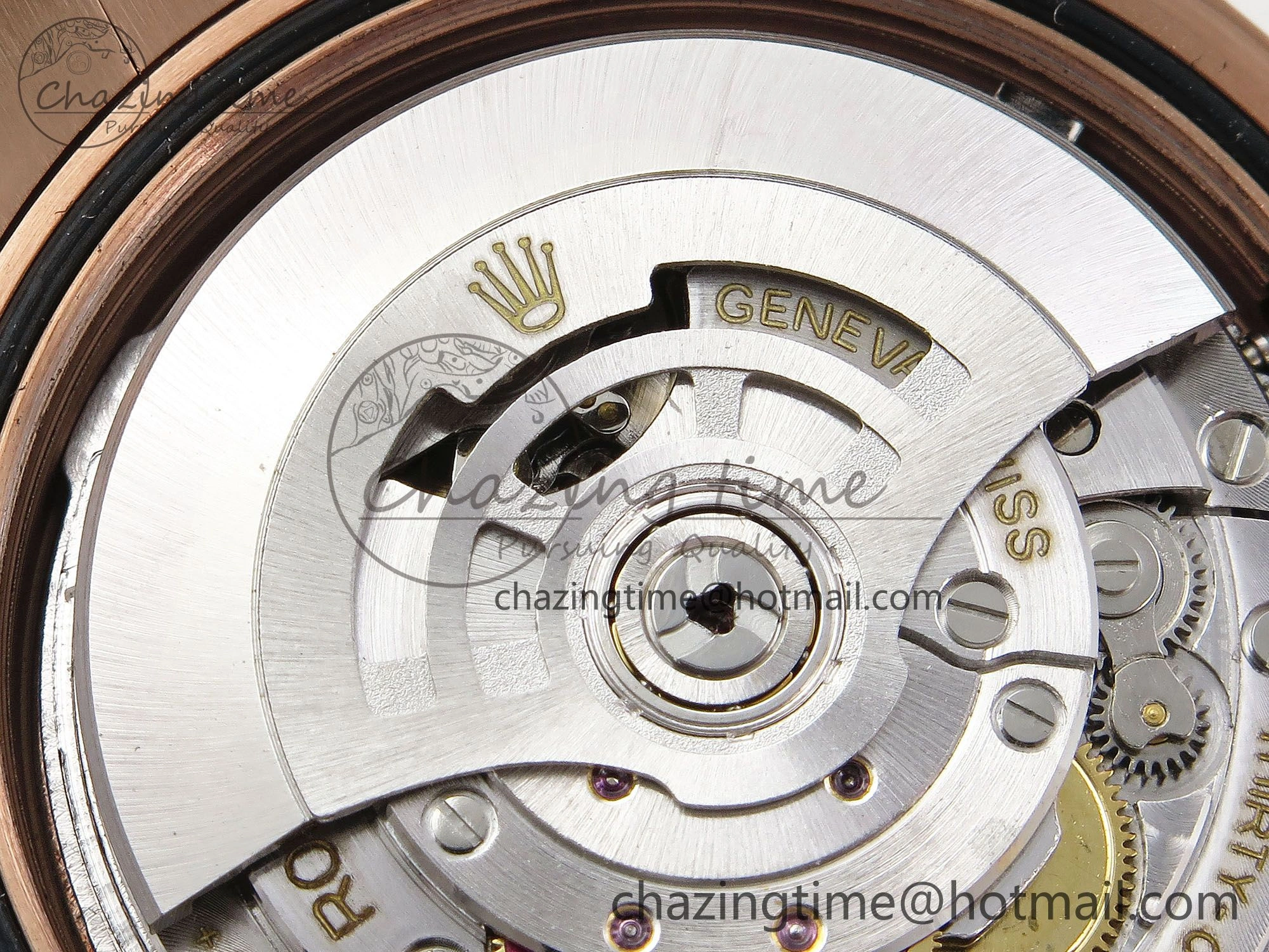 Day Date 40 RG JDF 904L Steel Brown Textured Stick Dial on President Bracelet VR3255 V3 (Gain Weight)