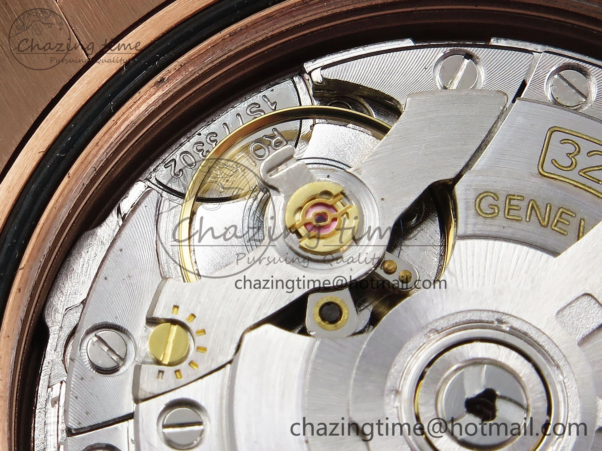 Day Date 40 RG JDF 904L Steel Brown Textured Stick Dial on President Bracelet VR3255 V3 (Gain Weight)