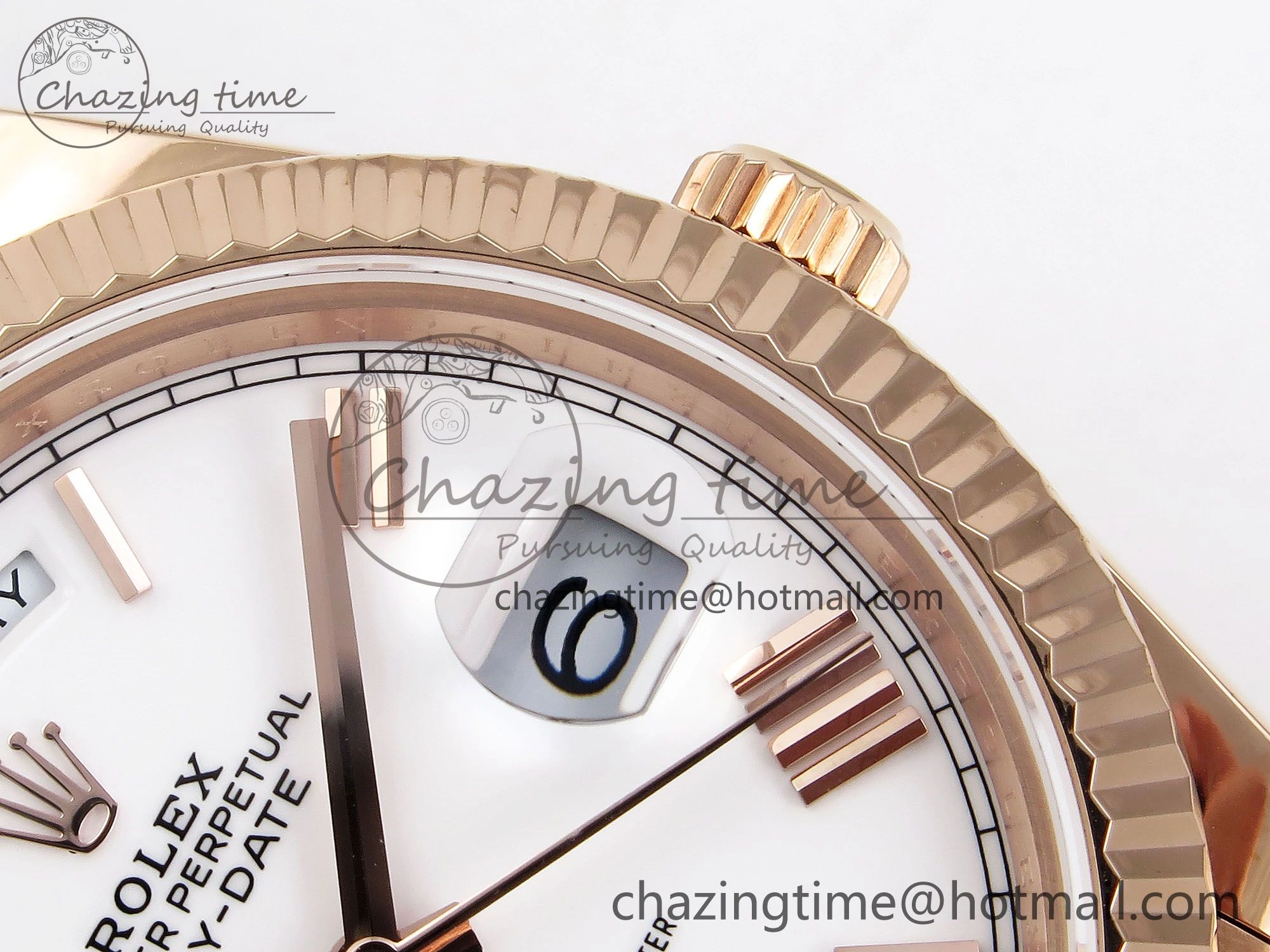 Day Date 40 RG JDF 904L Steel White Big Roman Dial on President Bracelet VR3255 V3 (Gain Weight)