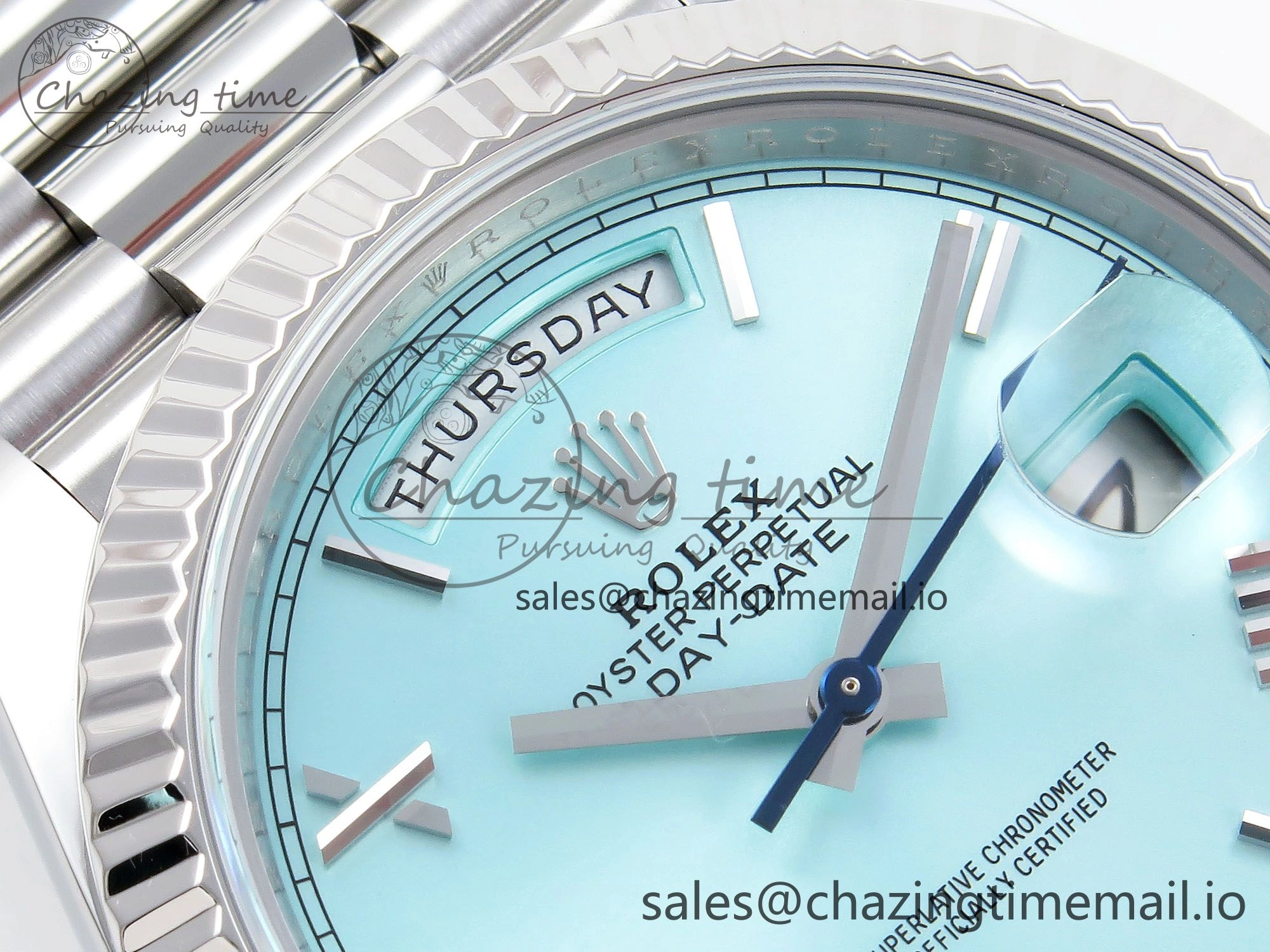 Day Date 40 SS 228236 ARF 1:1 Best Edition Tiffany Blue Roman Dial on President Bracelet VR3255