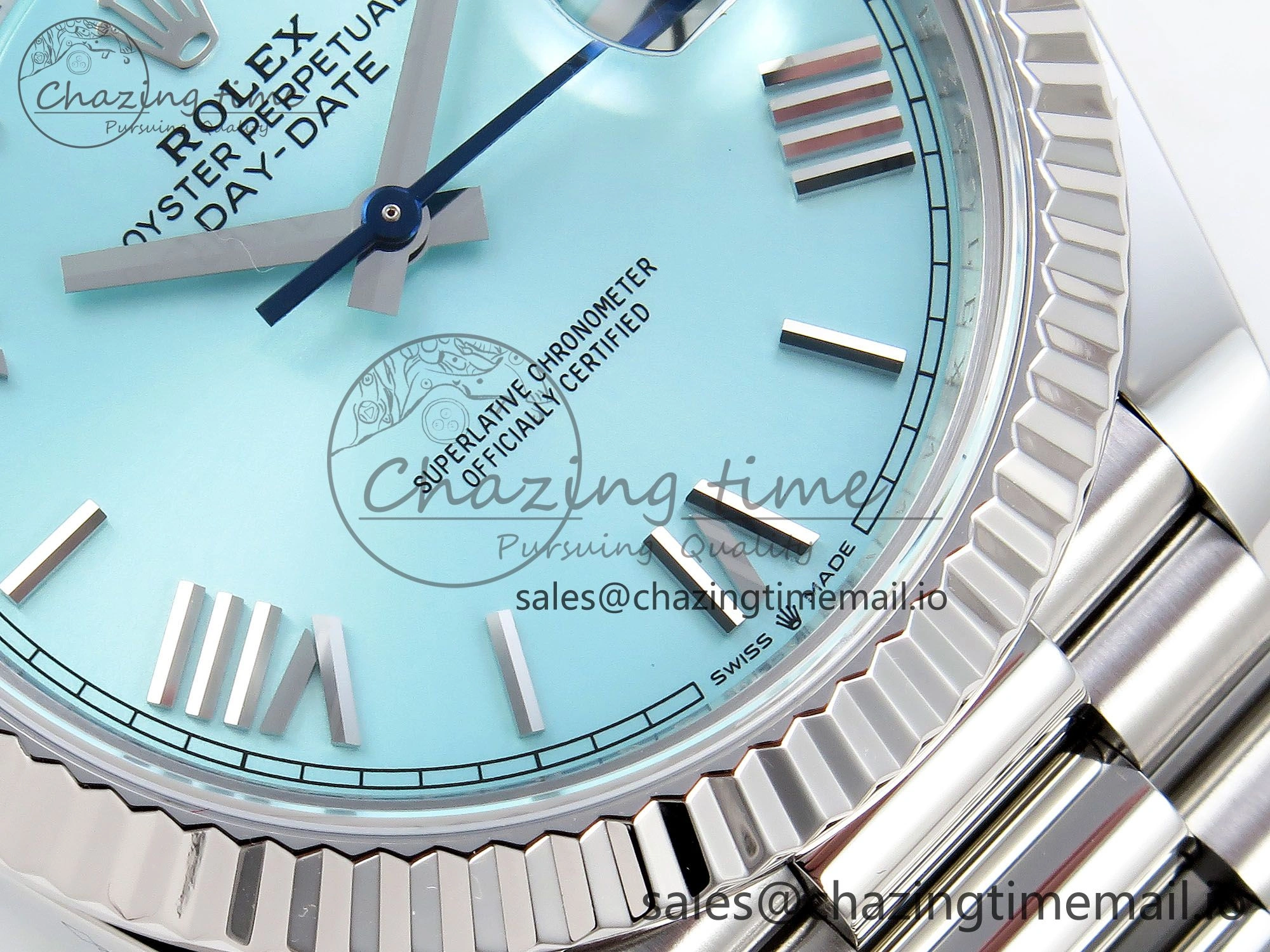 Day Date 40 SS 228236 ARF 1:1 Best Edition Tiffany Blue Roman Dial on President Bracelet VR3255