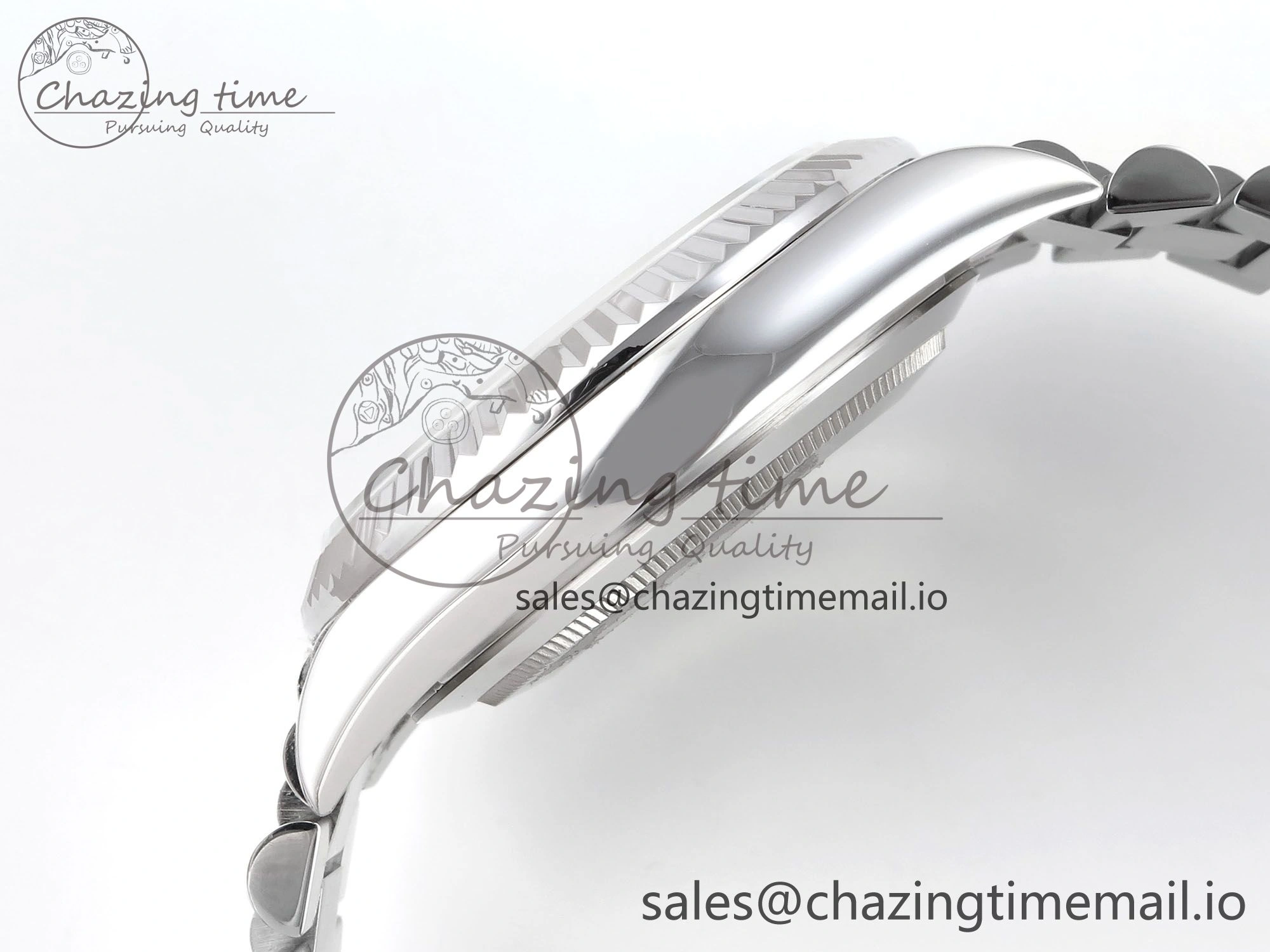 Day Date 40 SS 228236 KF 1:1 Best Edition Ice Blue Crystal Dial on President Bracelet VR3255 (Gain Weight)