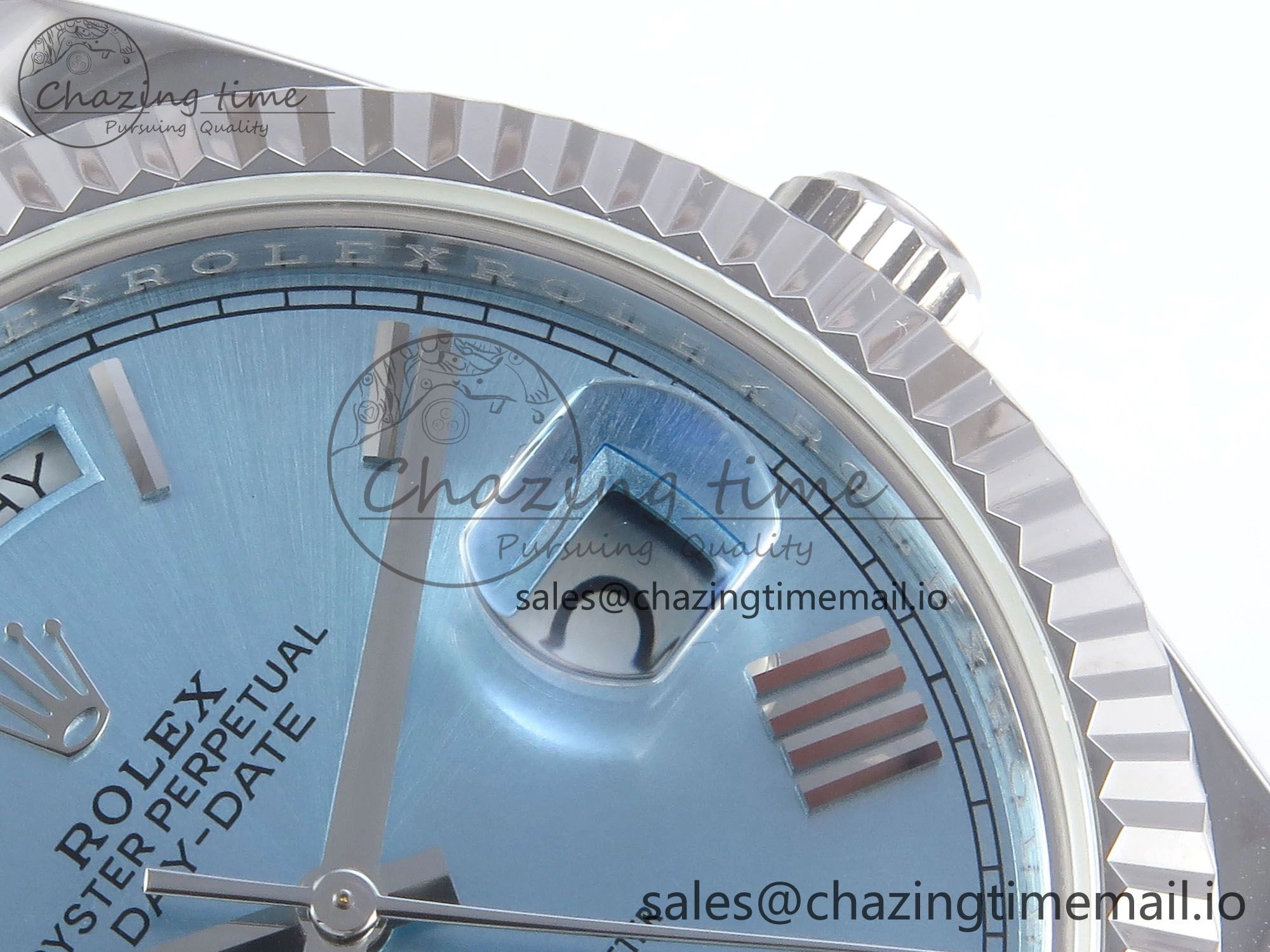 Day Date 40 SS 228236 KF 1:1 Best Edition Ice Blue Roman Dial on President Bracelet VR3255 (Gain Weight)