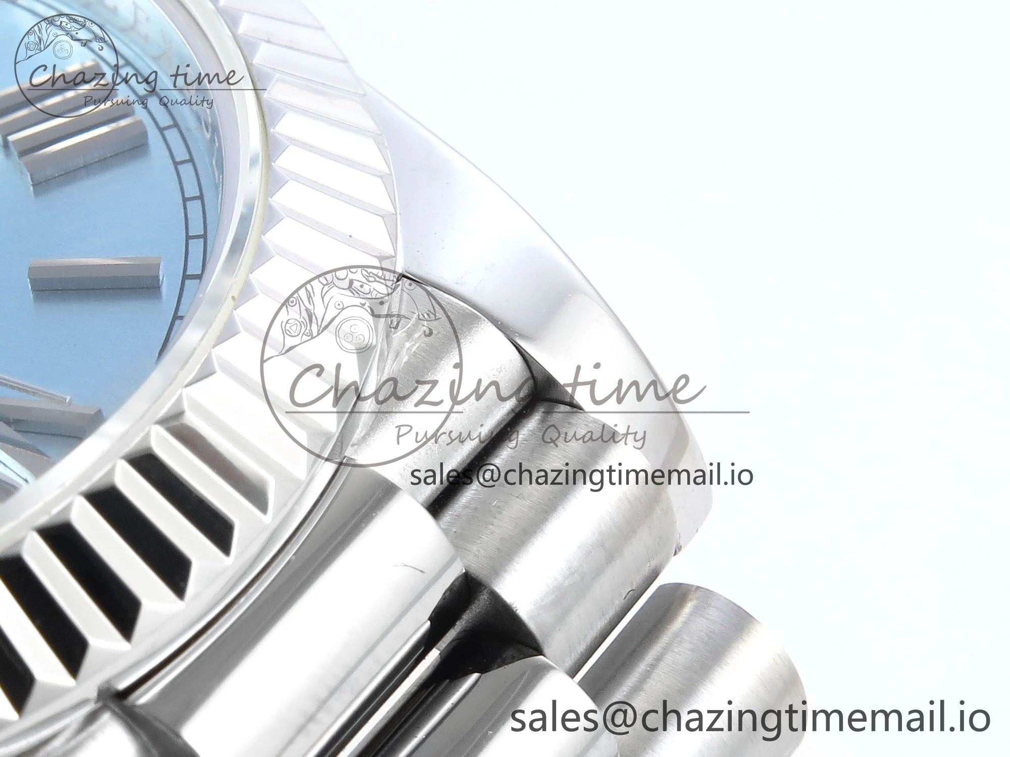 Day Date 40 SS 228236 KF 1:1 Best Edition Ice Blue Roman Dial on President Bracelet VR3255 (Gain Weight)
