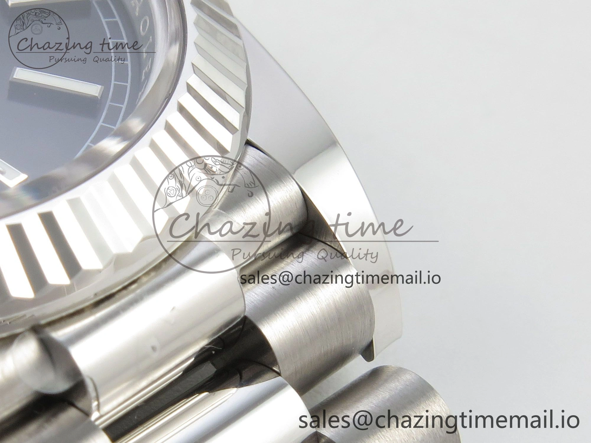 Day Date 40 SS 228236 THBF 1:1 Best Edition Black Marker Dial on President Bracelet VR3255 V3 (Gain Weight)