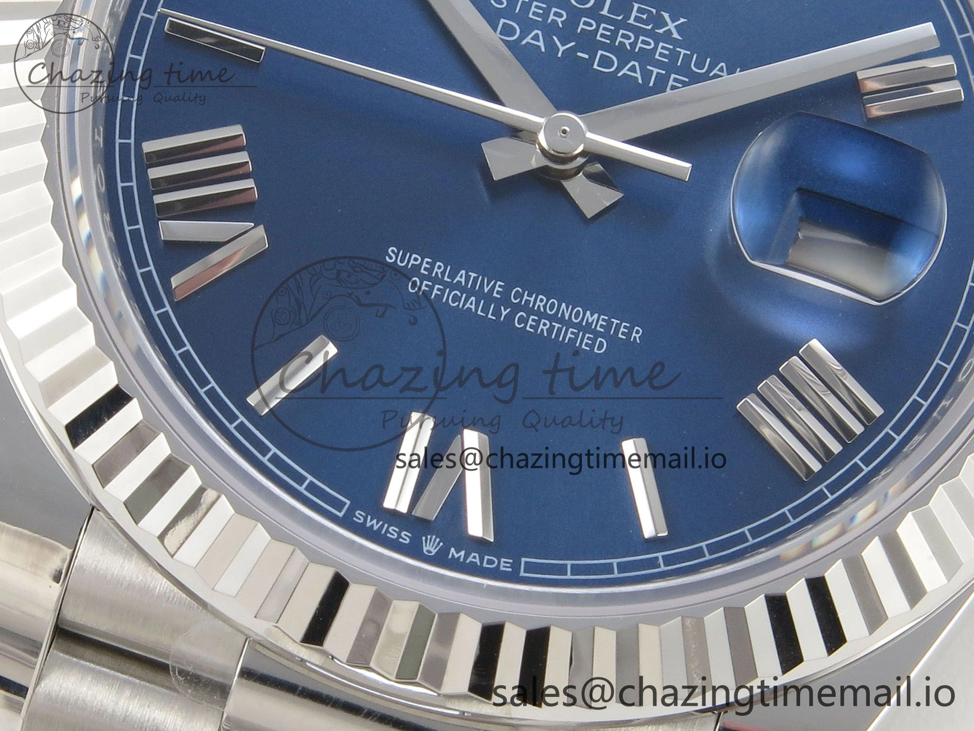 Day Date 40 SS 228236 THBF 1:1 Best Edition Blue Roman Dial on President Bracelet VR3255 V3 (Gain Weight)