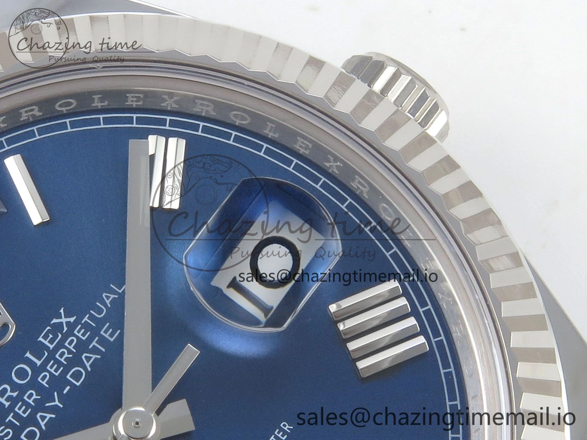 Day Date 40 SS 228236 THBF 1:1 Best Edition Blue Roman Dial on President Bracelet VR3255 V3 (Gain Weight)