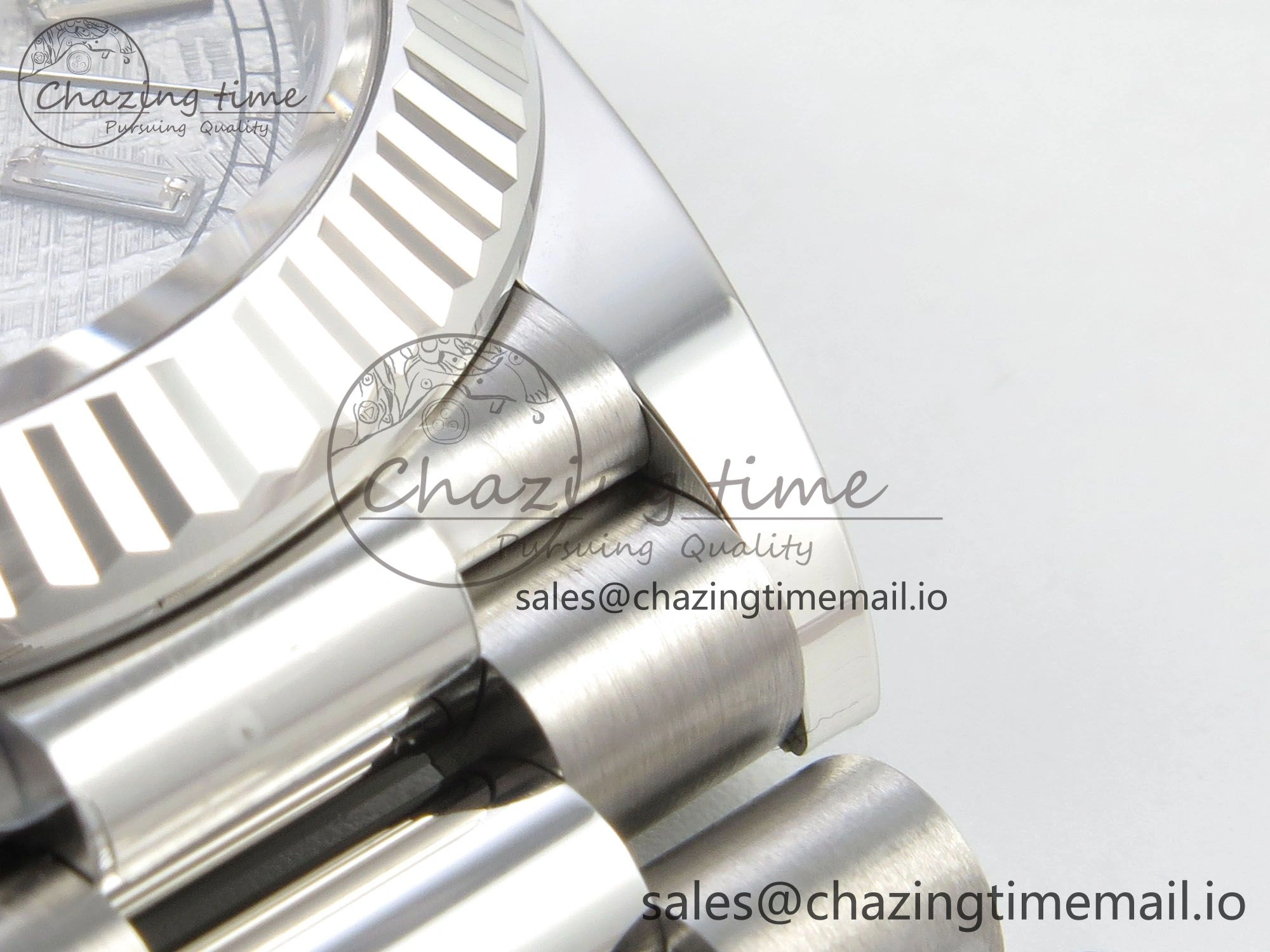 Day Date 40 SS 228236 THBF 1:1 Best Edition Grey Textured Crystal Dial on President Bracelet VR3255 V3 (Gain Weight)