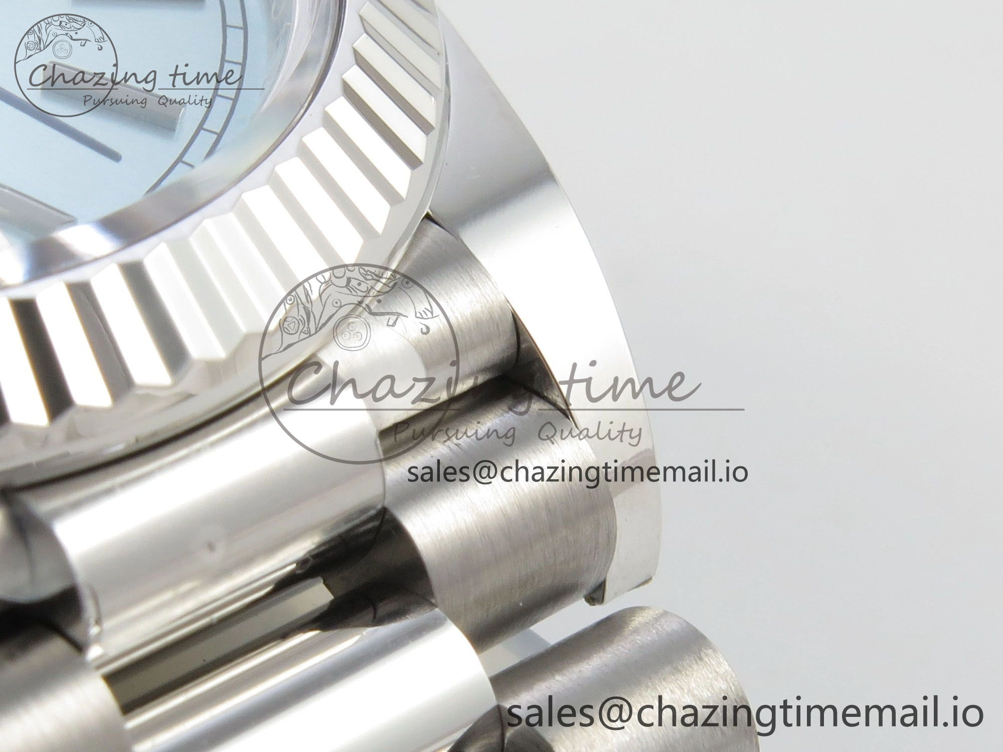 Day Date 40 SS 228236 THBF 1:1 Best Edition Ice Blue Roman Dial on President Bracelet VR3255 V3 (Gain Weight)